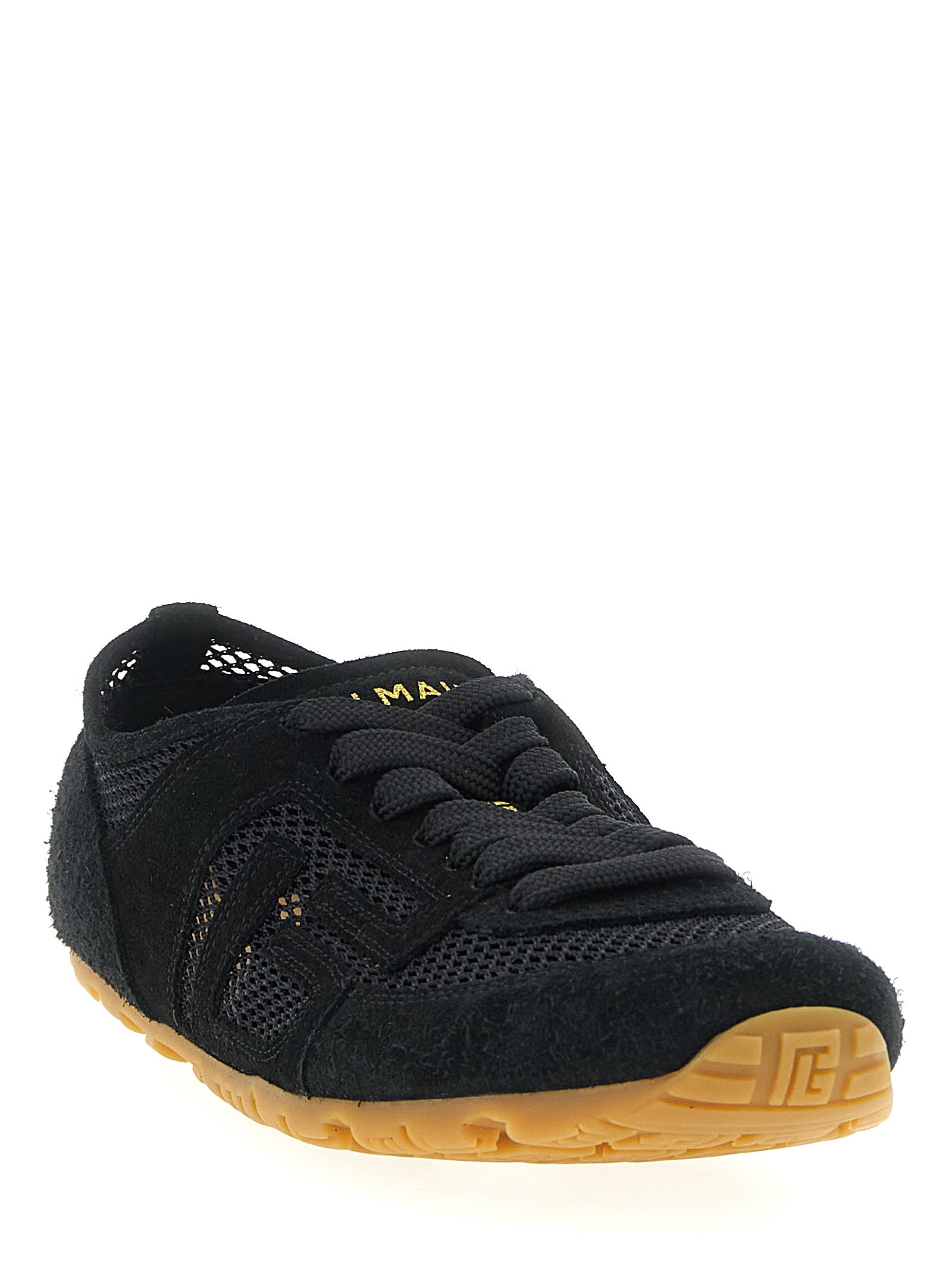 Balmain Black Calfskin Athletic Sneakers Balmain