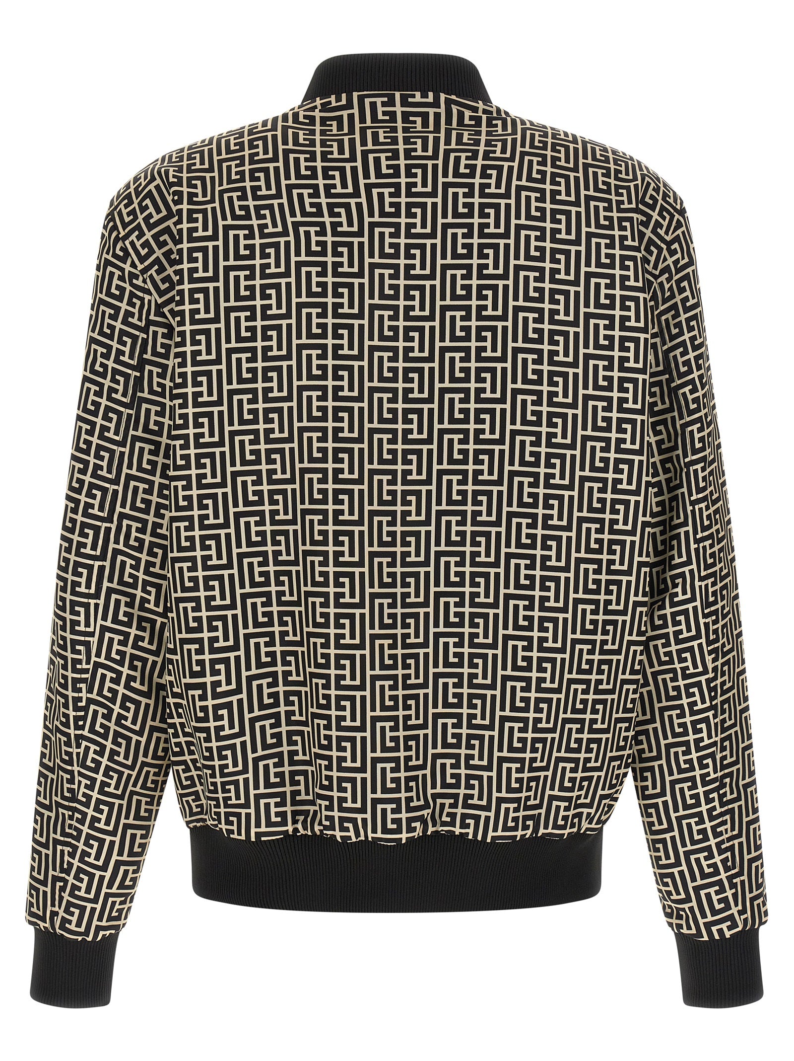 Balmain Black Polyamide Bomber Balmain