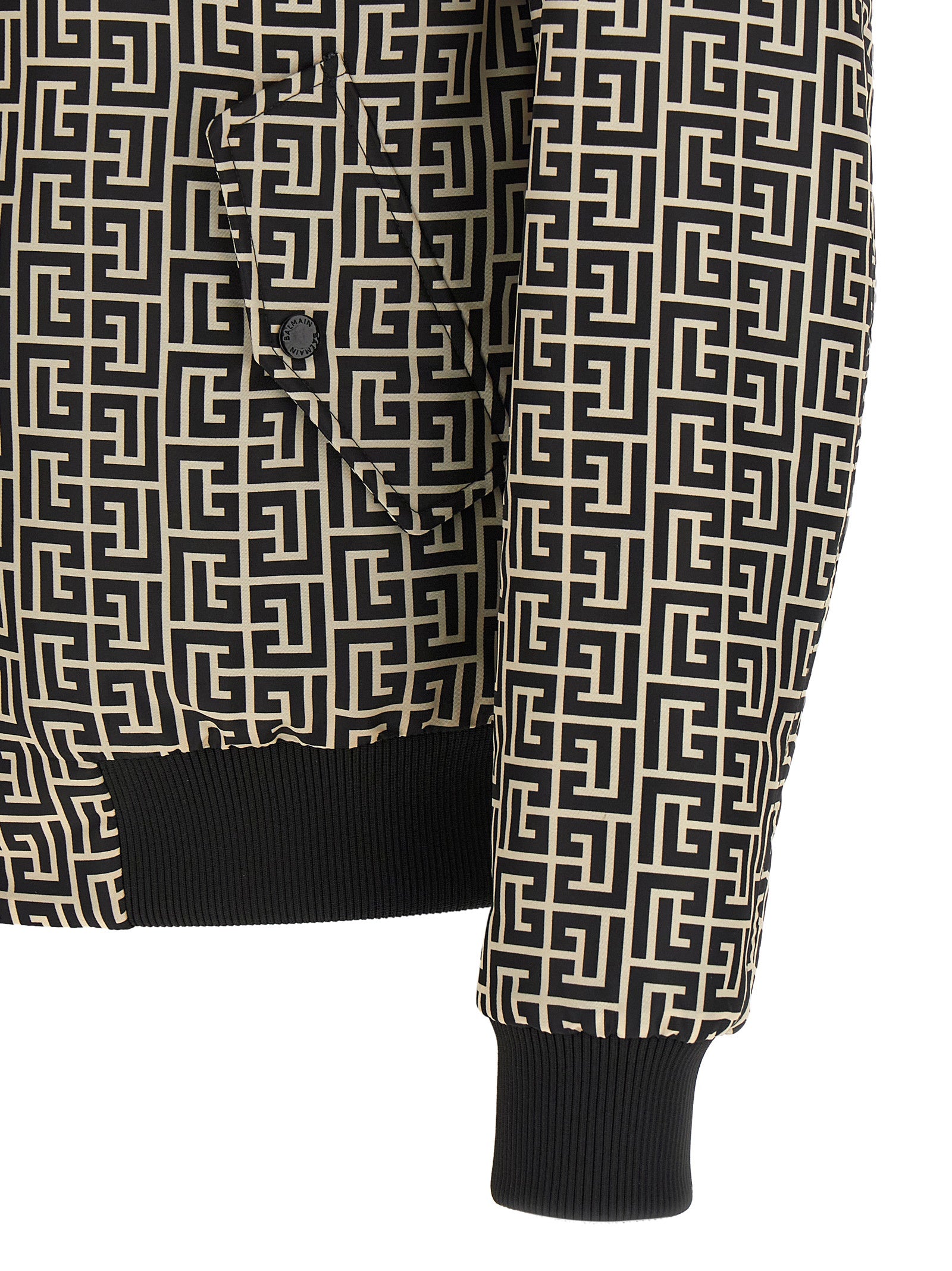 Balmain Black Polyamide Bomber Balmain