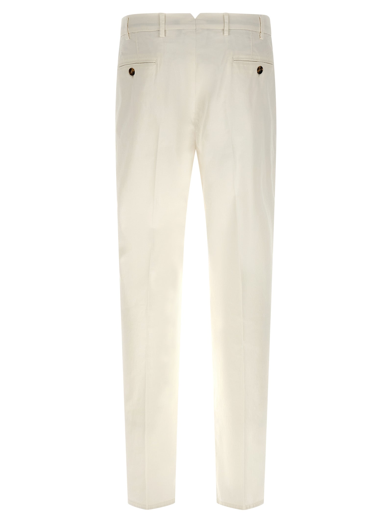 Brunello Cucinelli White Cotton Casual Pants Brunello Cucinelli