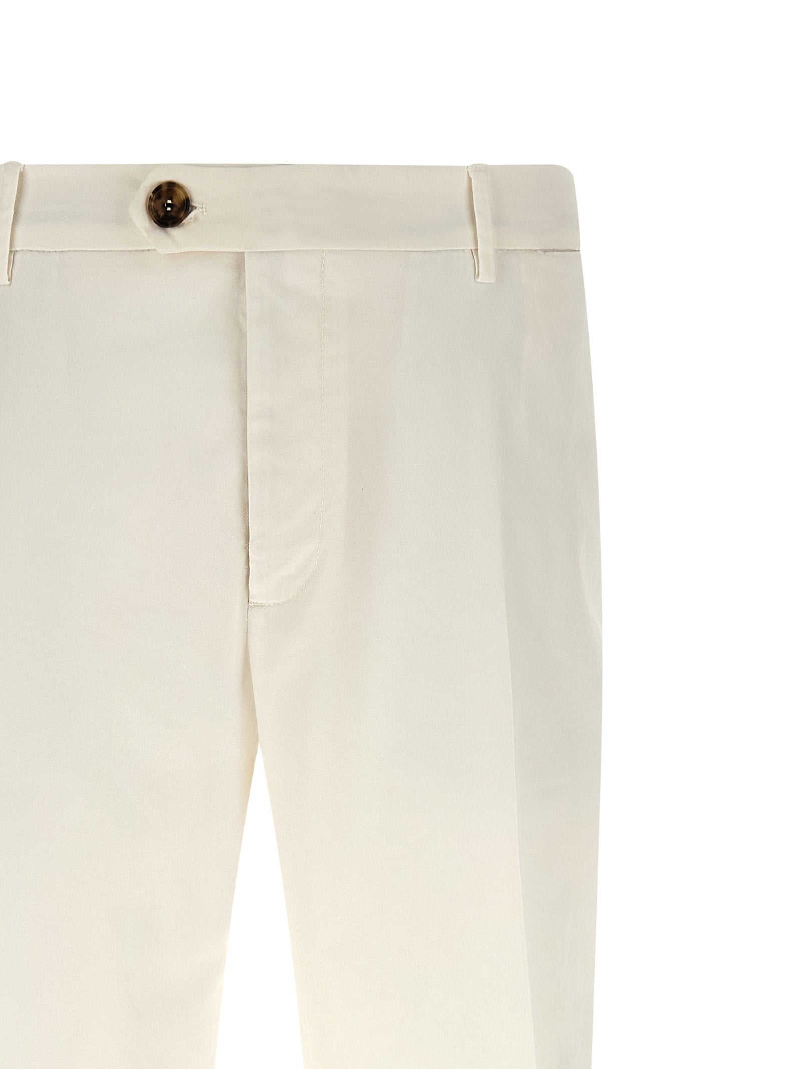 Brunello Cucinelli White Cotton Casual Pants Brunello Cucinelli