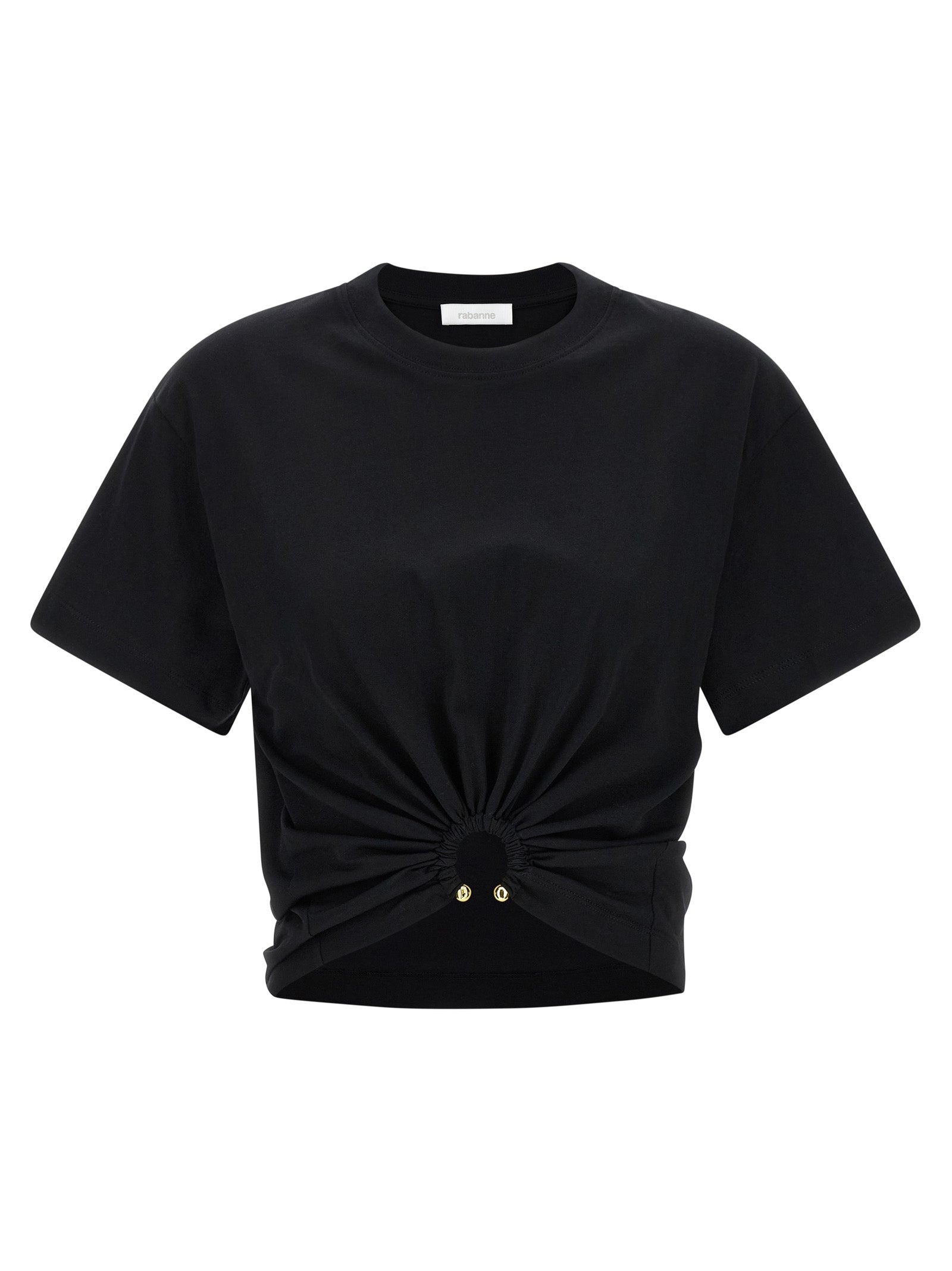 Paco Rabanne Black Cotton T-Shirt Paco Rabanne