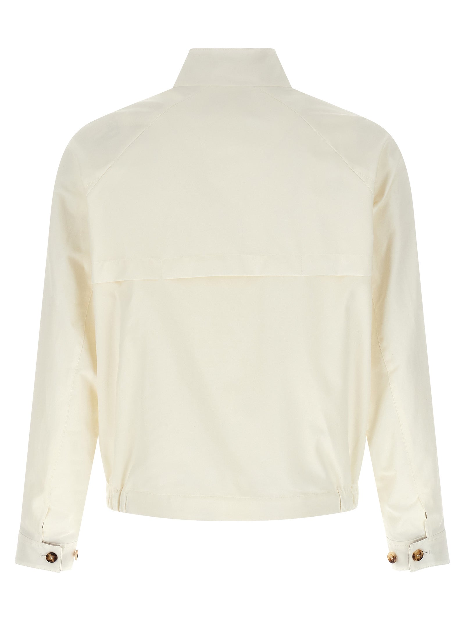 Brunello Cucinelli White Cotton Full-Length Jacket Brunello Cucinelli