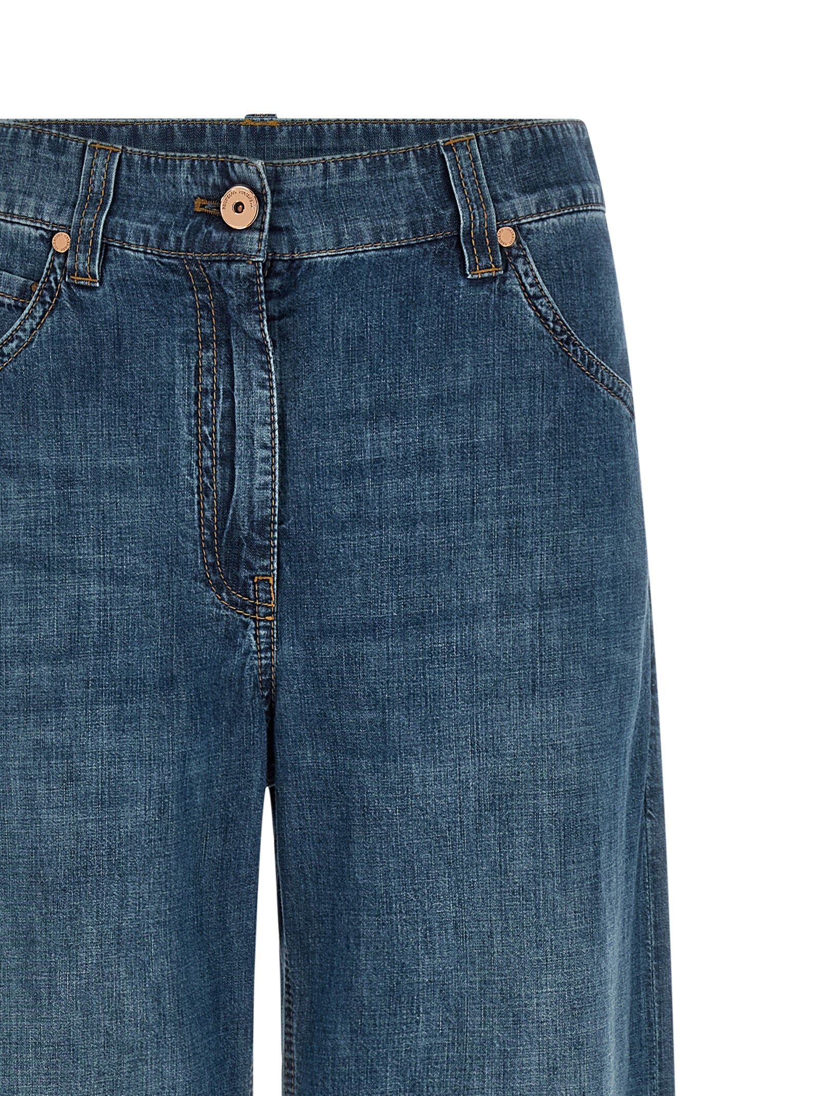 Brunello Cucinelli Blue Cotton Relaxed Fit Jeans Brunello Cucinelli