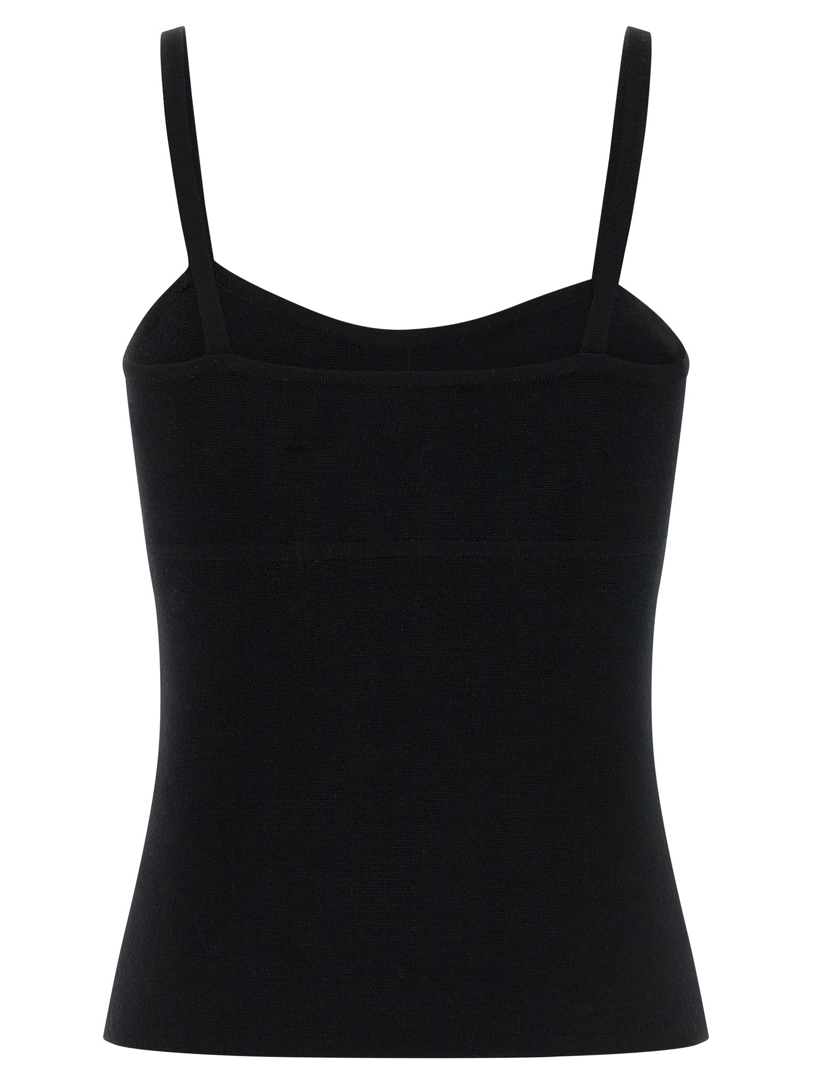 Max Mara Black Virgin Wool Tank Tops Max Mara