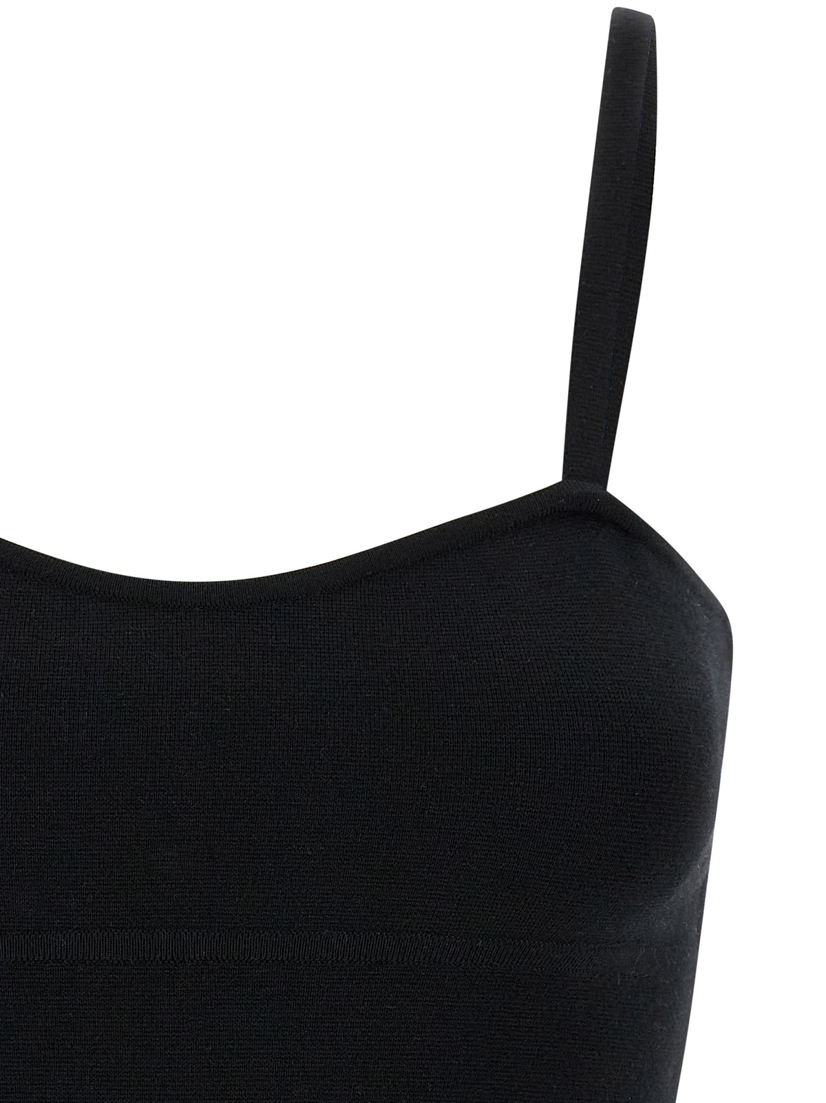 Max Mara Black Virgin Wool Tank Tops Max Mara