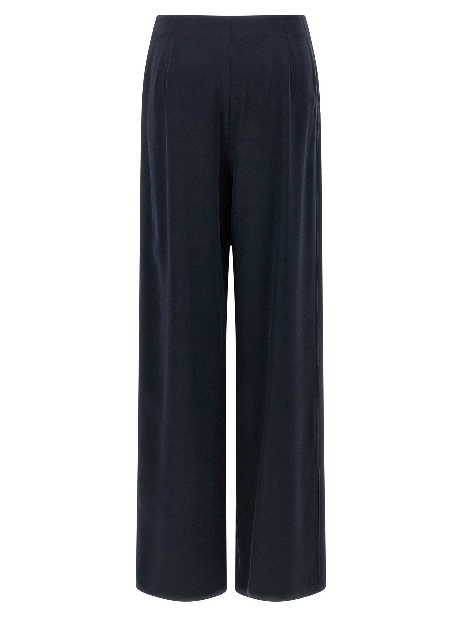 Max Mara Blue Silk Casual Pants Max Mara