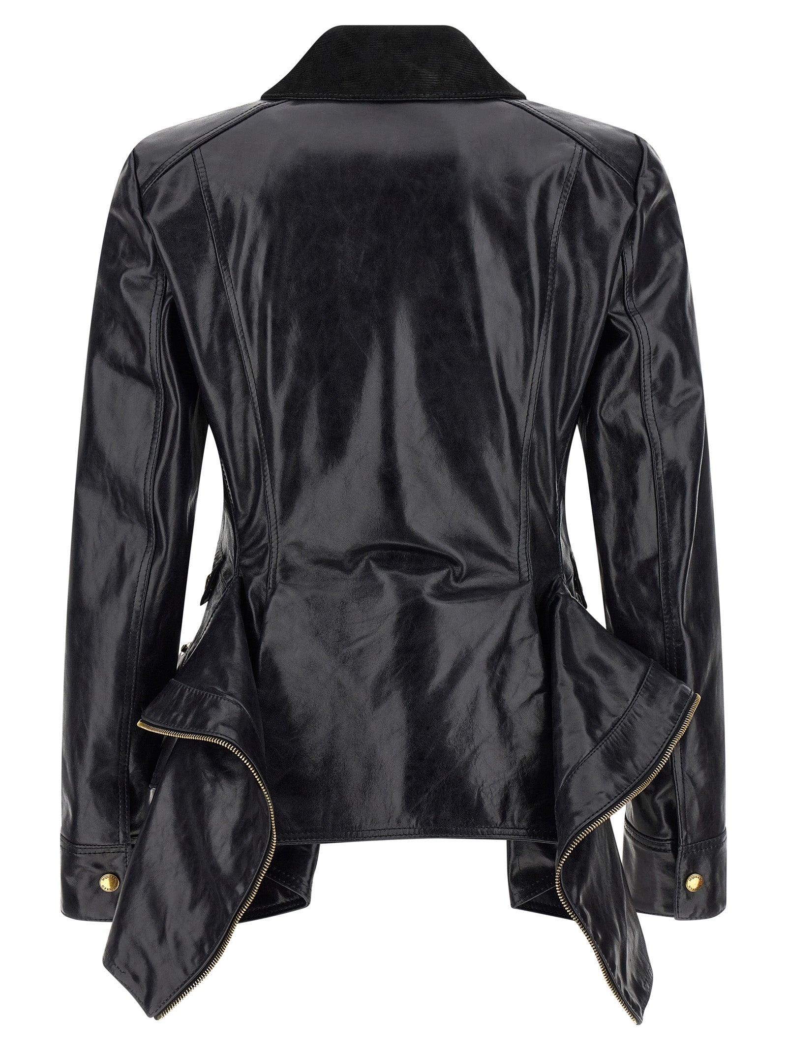 Alexander McQueen Black Cowhide Leather Jacket Alexander McQueen
