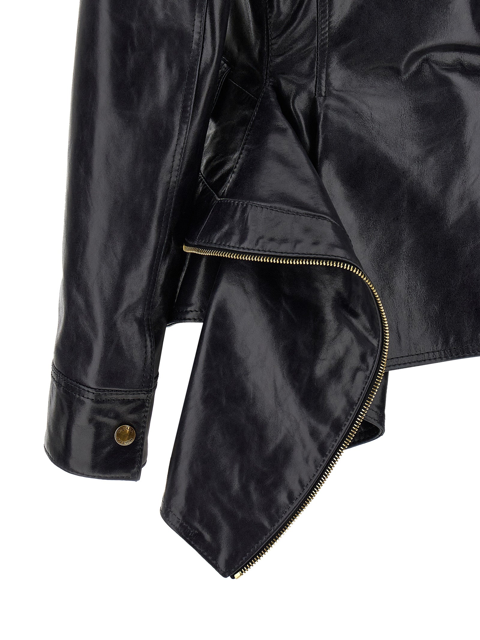 Alexander McQueen Black Cowhide Leather Jacket Alexander McQueen