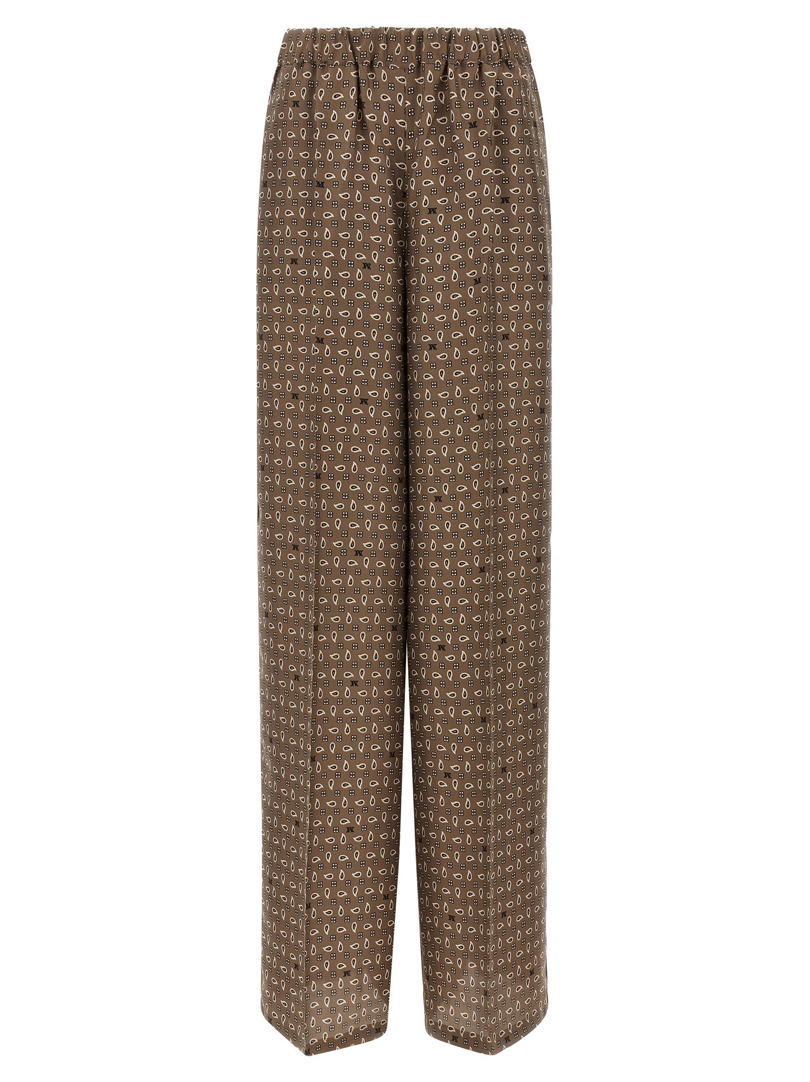 Max Mara Brown Silk Casual Pants Max Mara