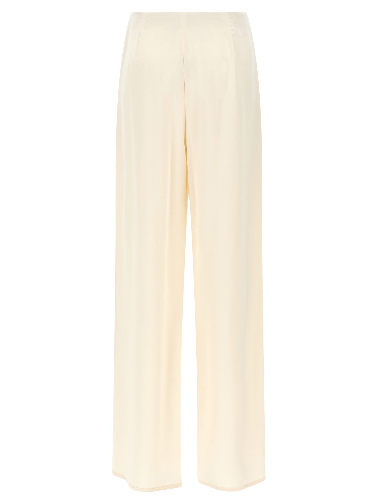 Max Mara White Silk Casual Pants Max Mara