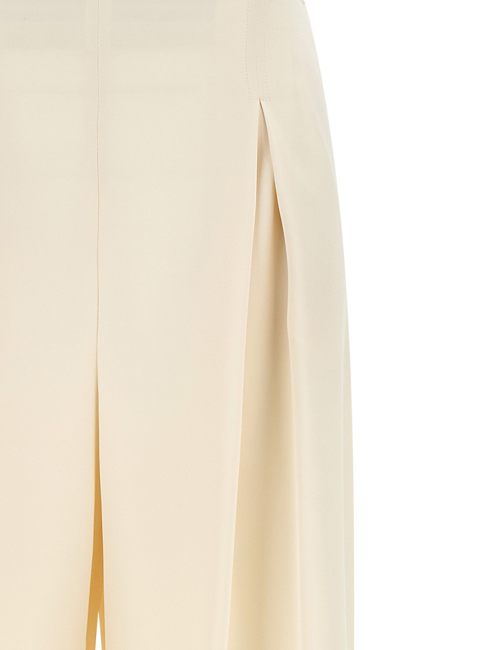 Max Mara White Silk Casual Pants Max Mara