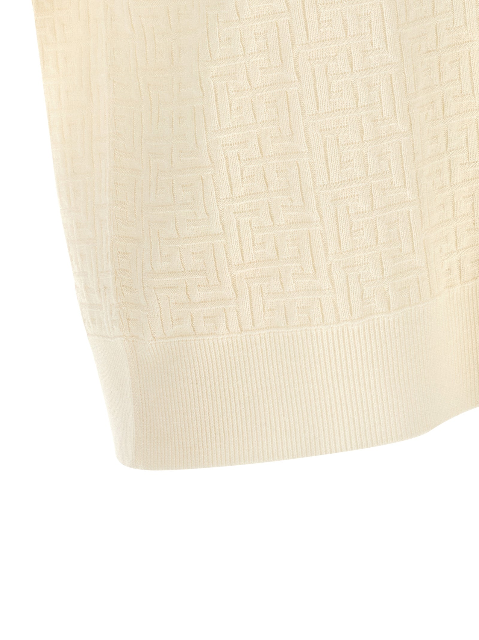 Balmain White Wool Polo Shirt Balmain