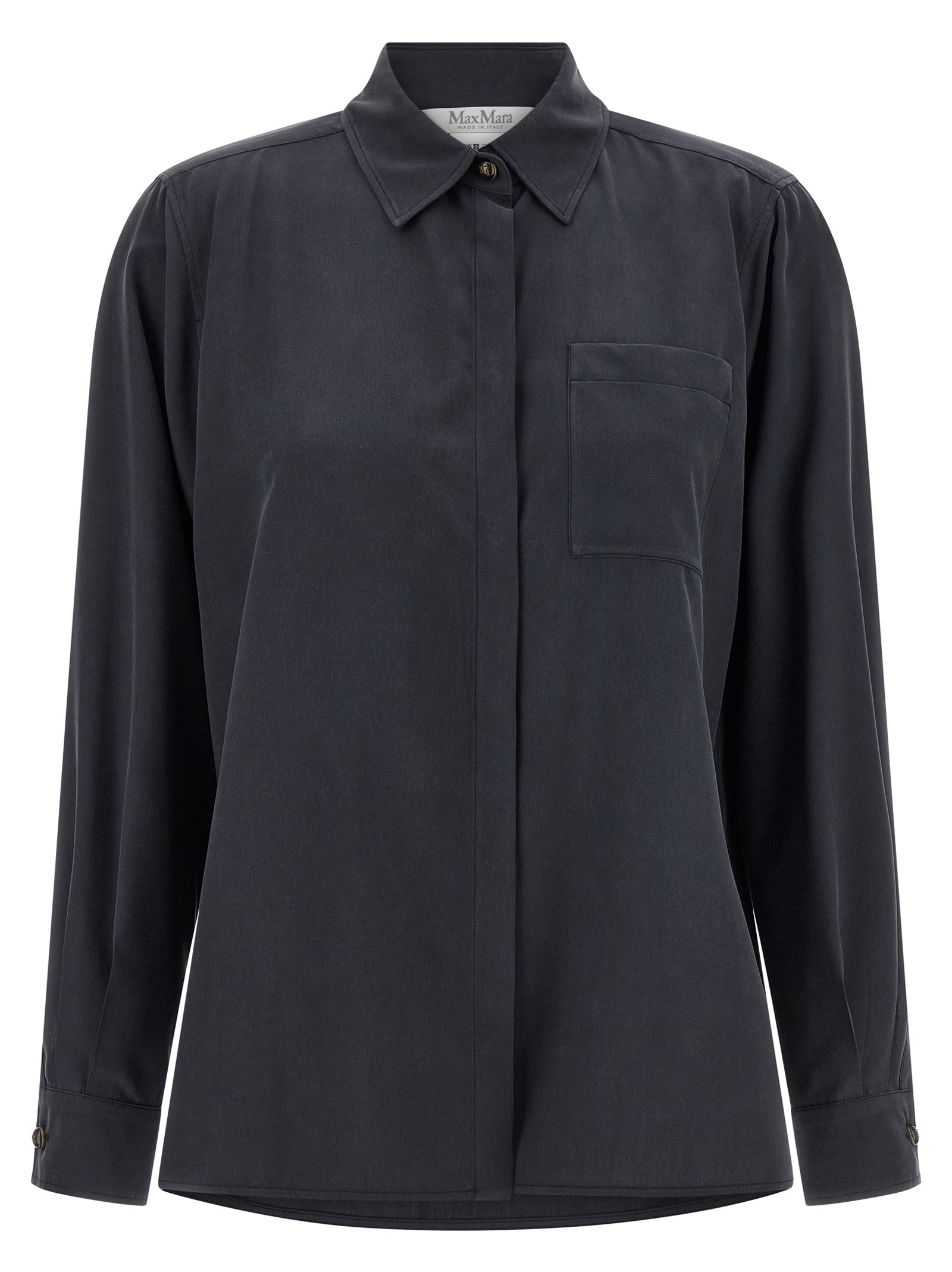 Max Mara Gray Silk Blouse Max Mara