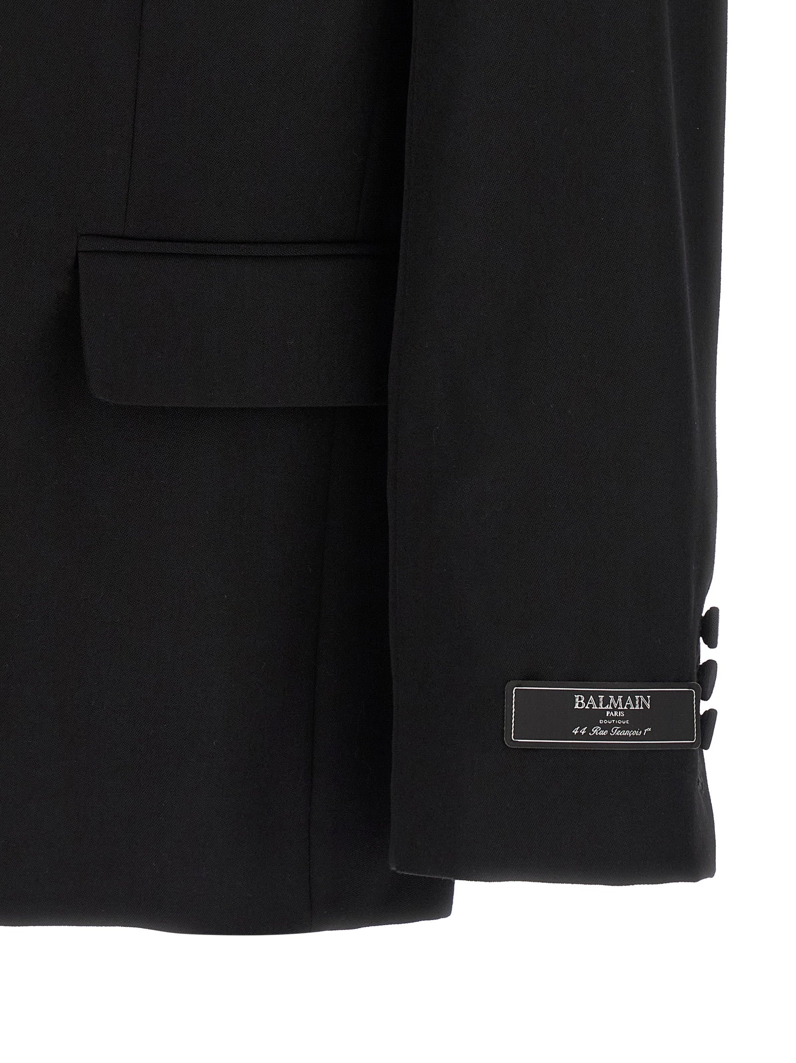 Balmain Black Virgin Wool Blazer Balmain