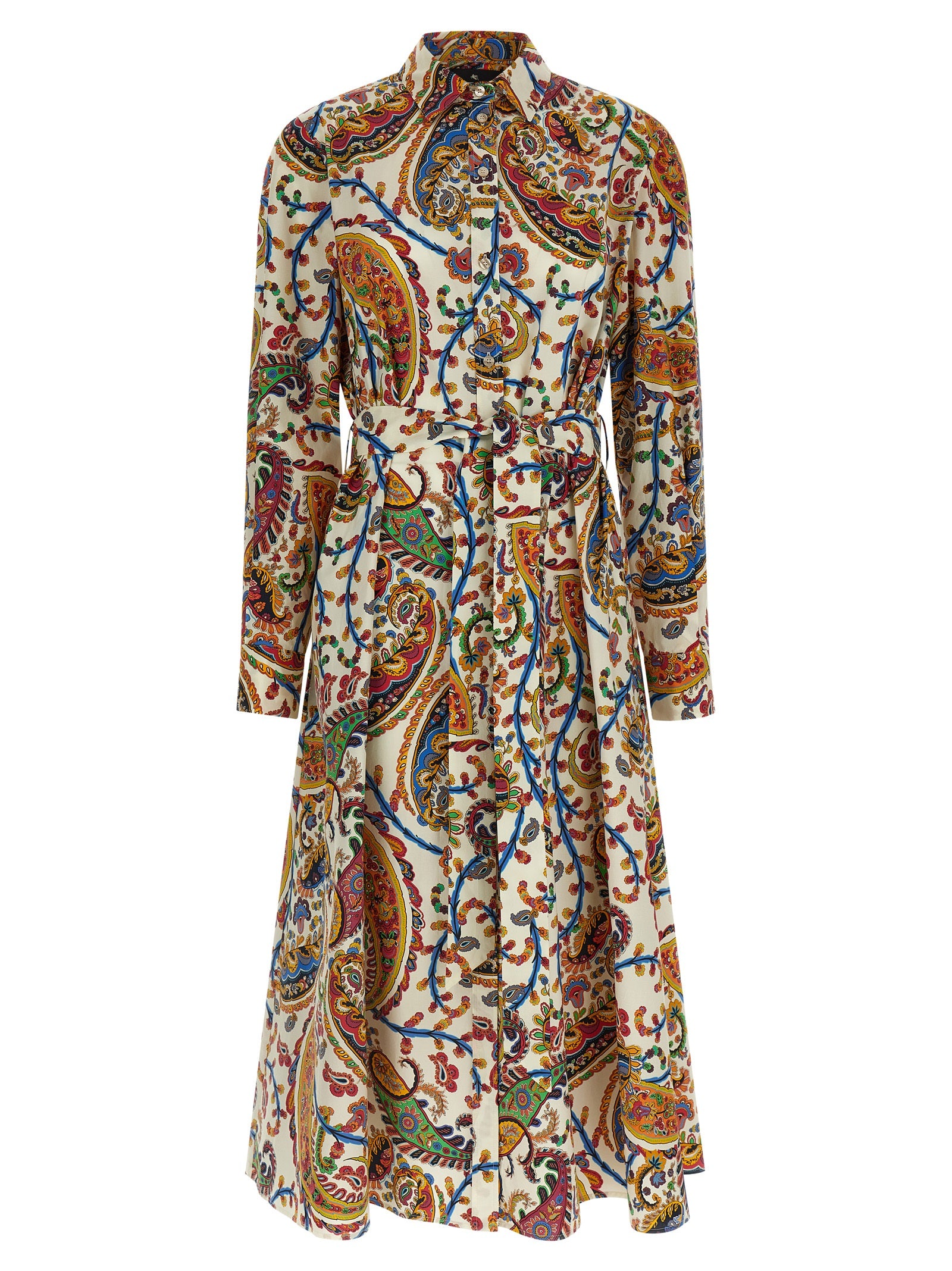 Etro Multicolor Cotton Midi Dress Etro