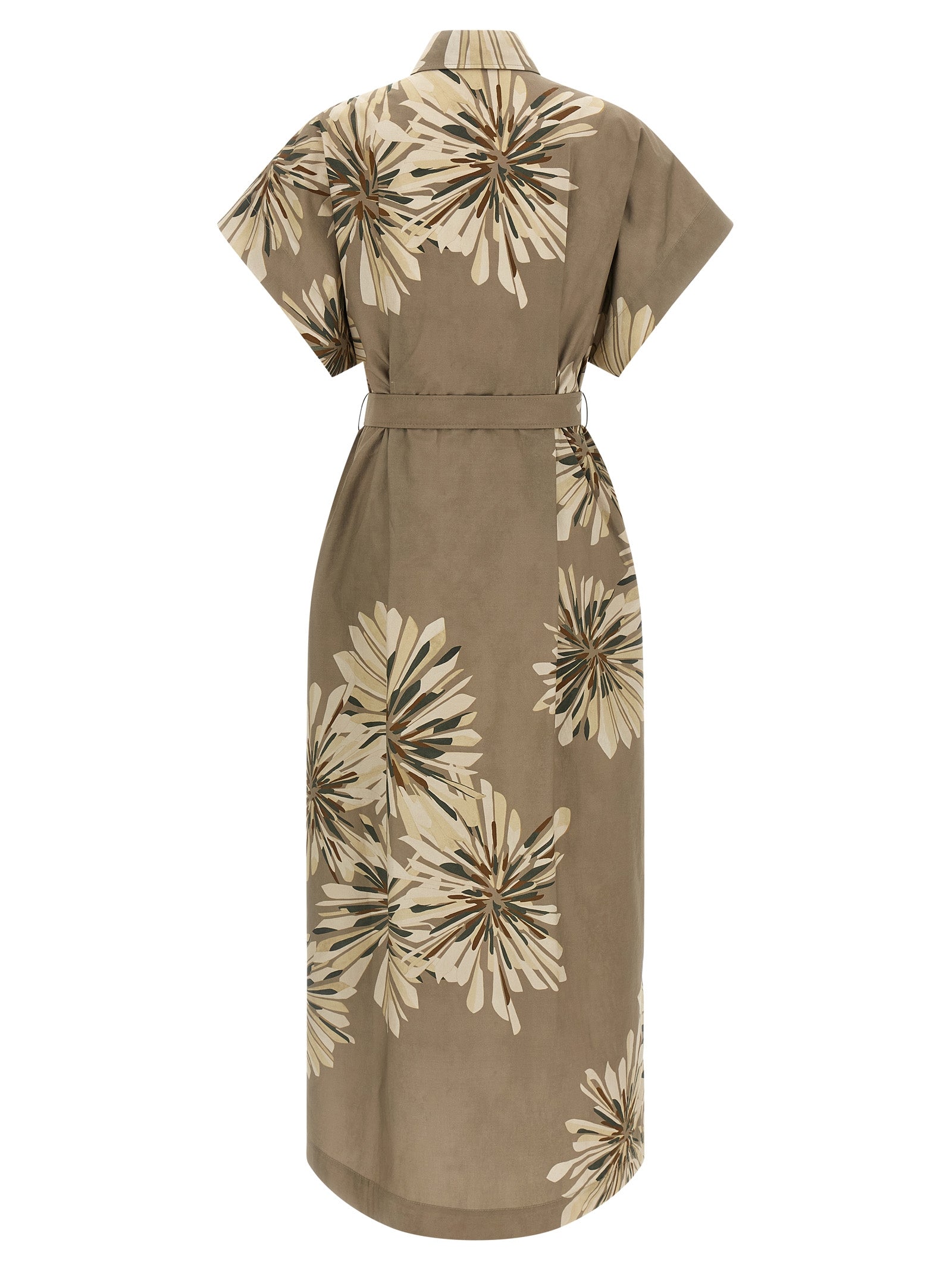 Brunello Cucinelli Bicolor Cotton Long Dress Brunello Cucinelli