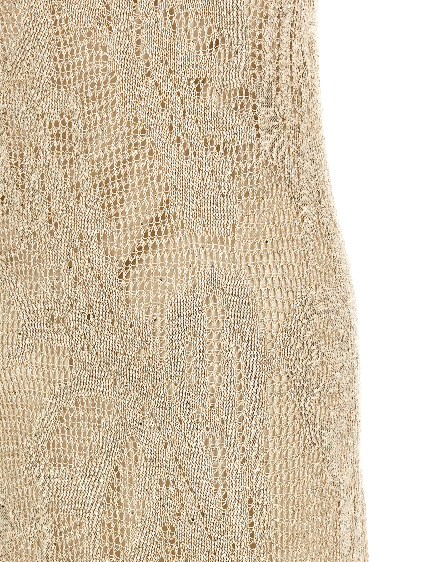 Brunello Cucinelli Beige Linen Long Dress Brunello Cucinelli