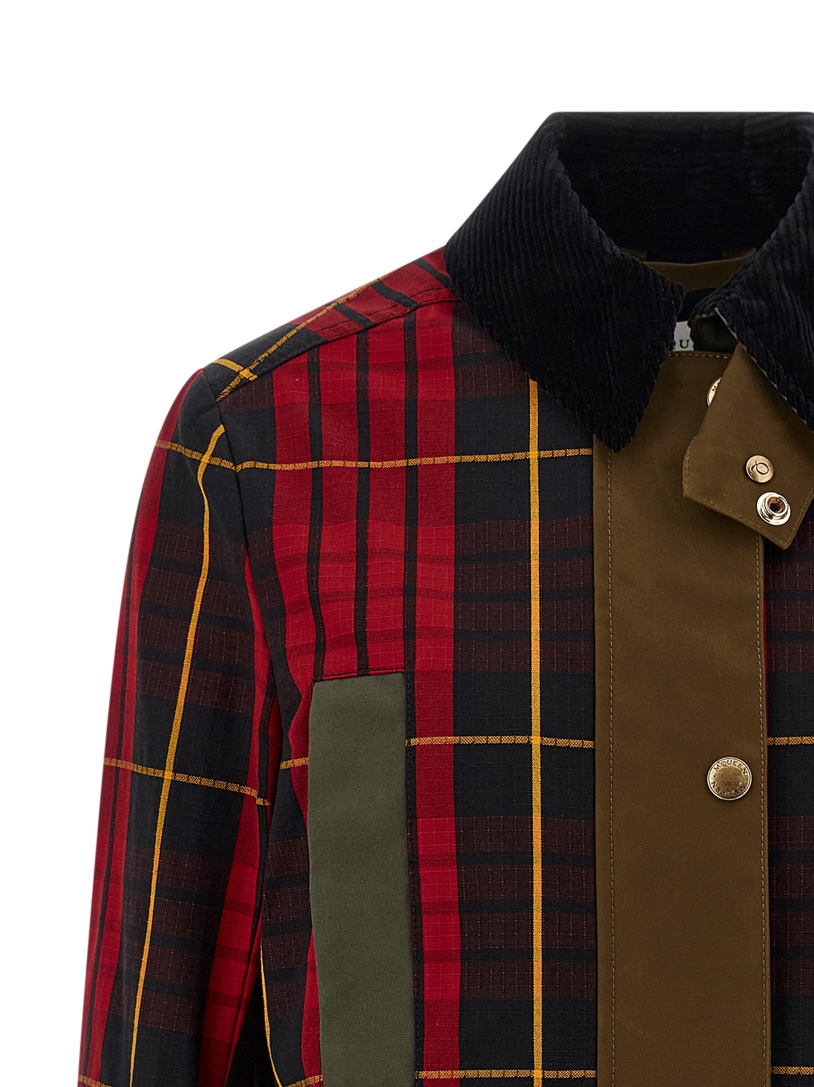 Alexander McQueen Multicolor Cotton Full-Length Jacket Alexander McQueen