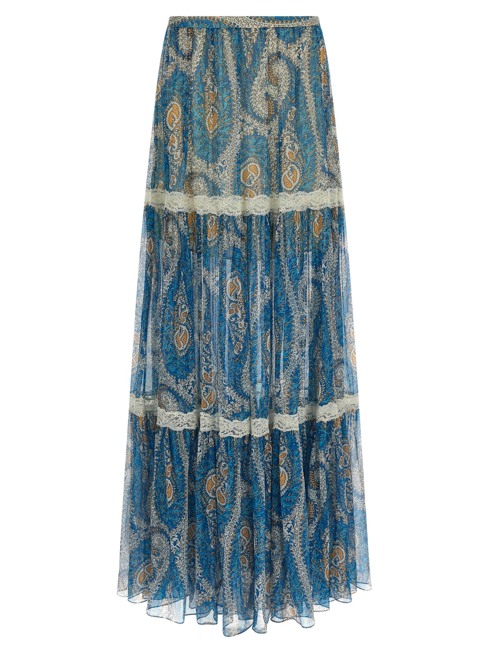 Etro Blue Silk Mini Skirt Etro