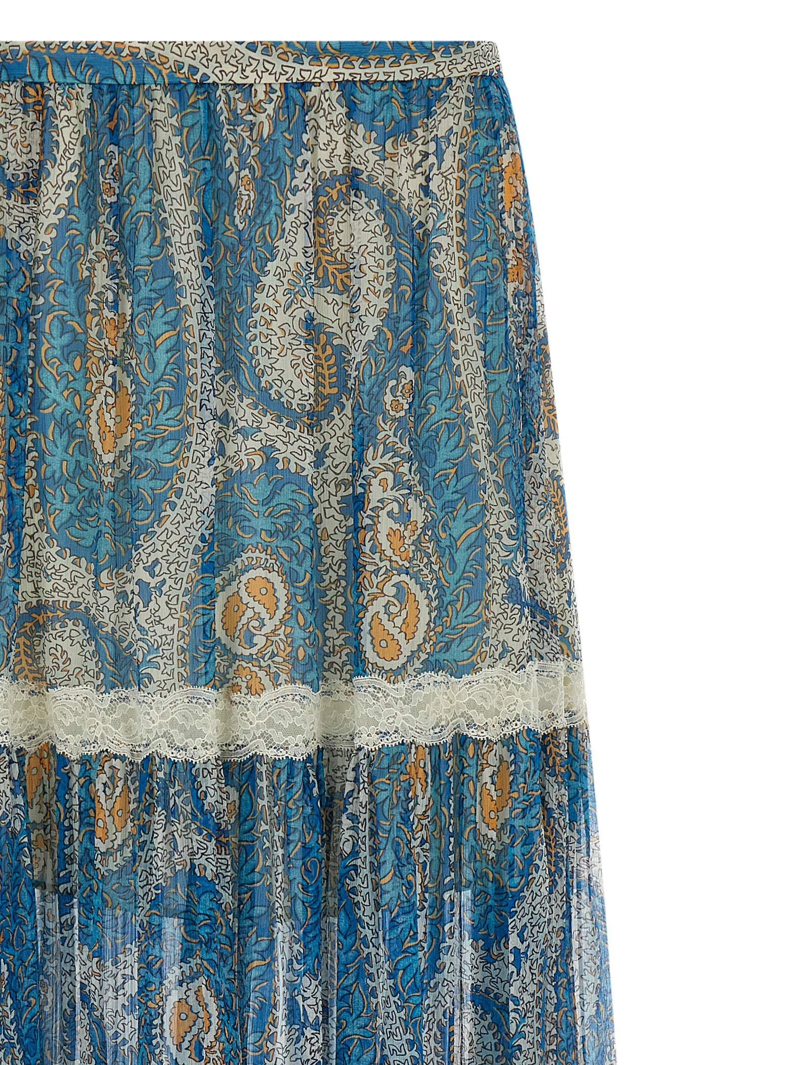 Etro Blue Silk Mini Skirt Etro