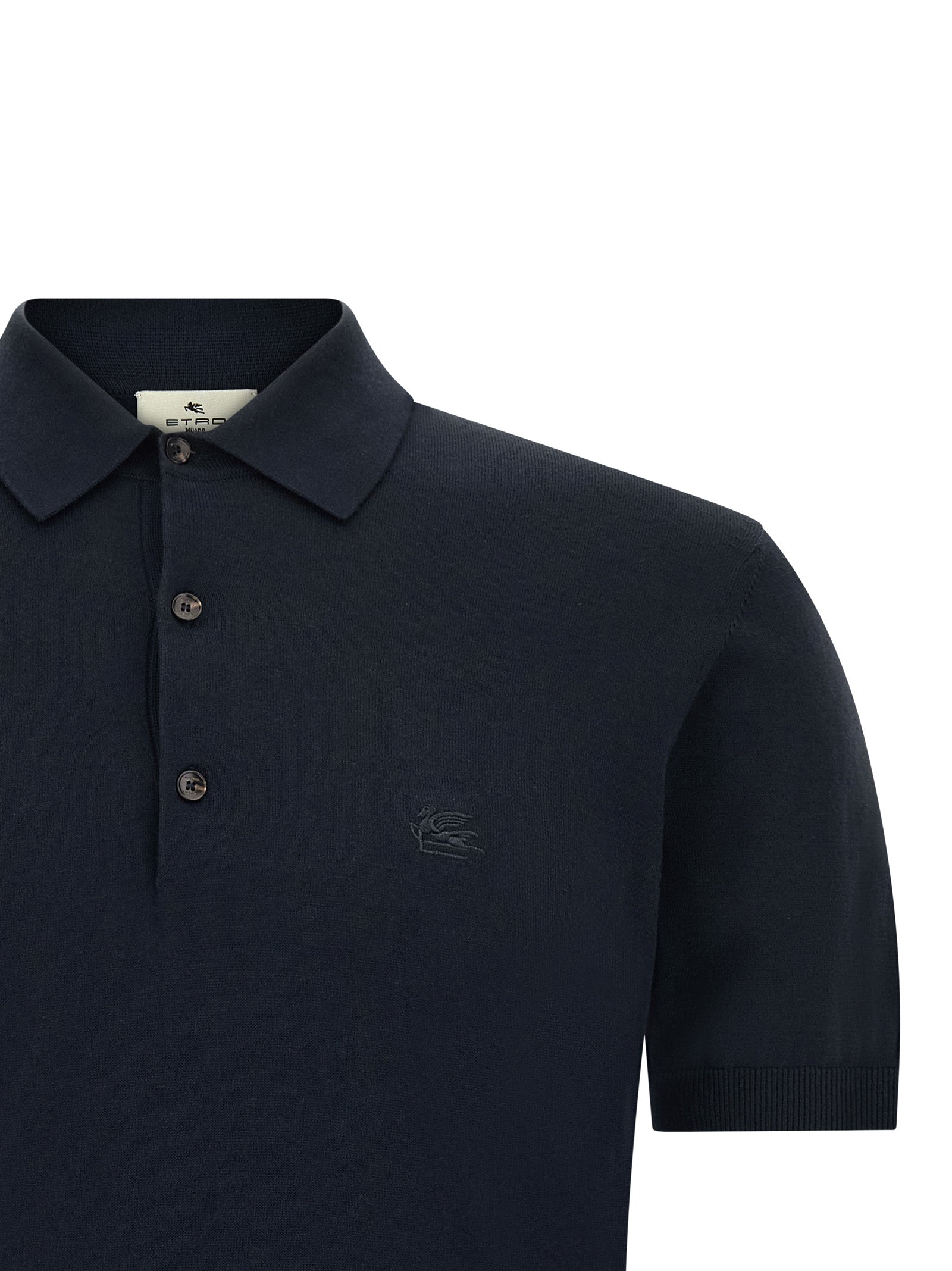 Etro Blue Cotton Polo Shirt Etro