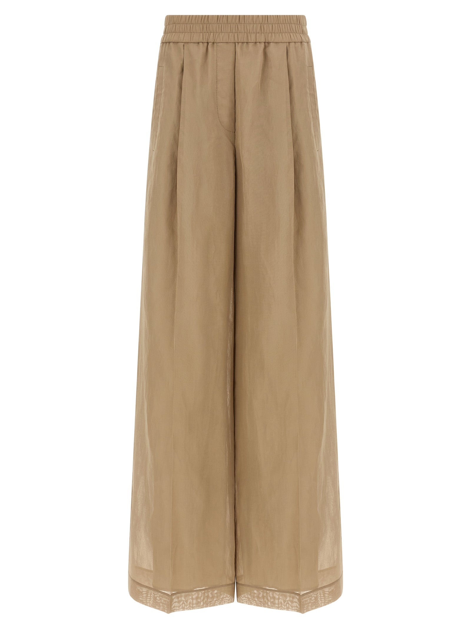 Brunello Cucinelli Beige Cotton Casual Pants Brunello Cucinelli