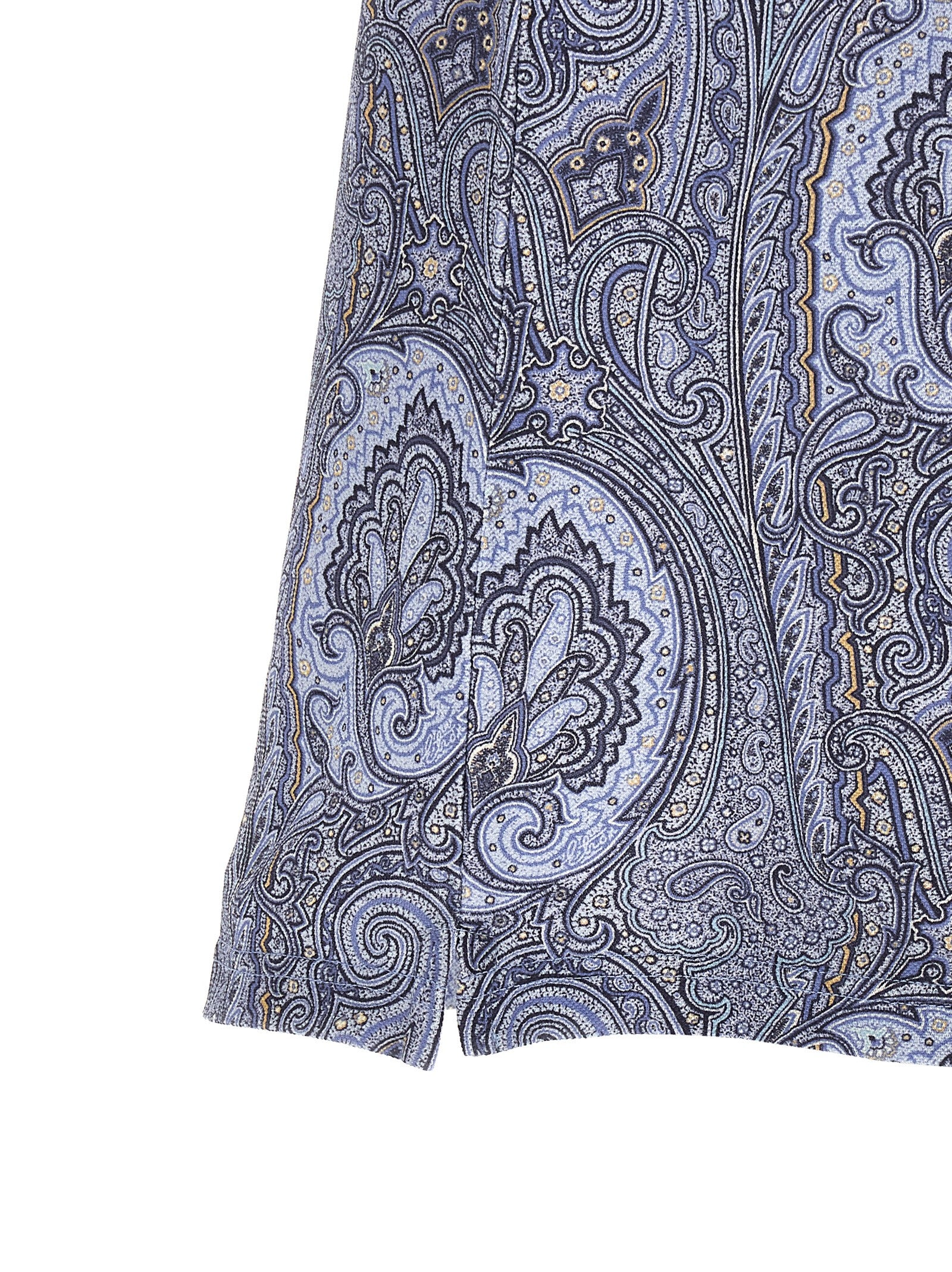 Etro Blue Cotton Polo Shirt Etro