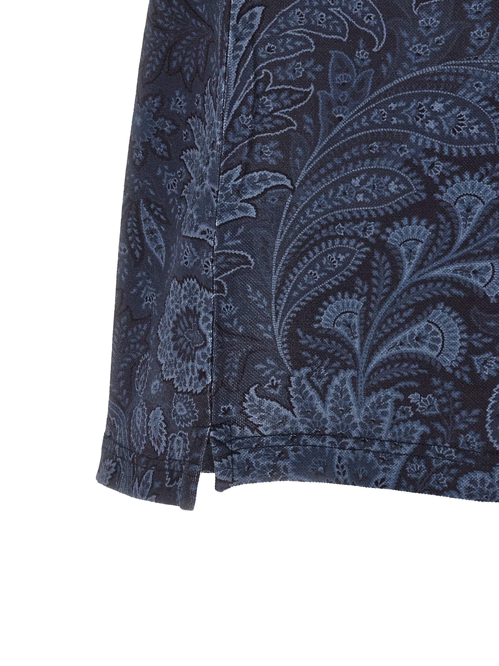 Etro Blue Cotton Polo Shirt Etro