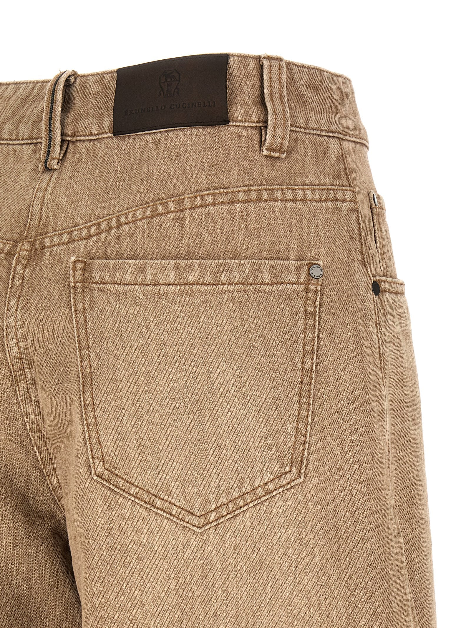 Brunello Cucinelli Beige Cotton Jeans Denim Brunello Cucinelli