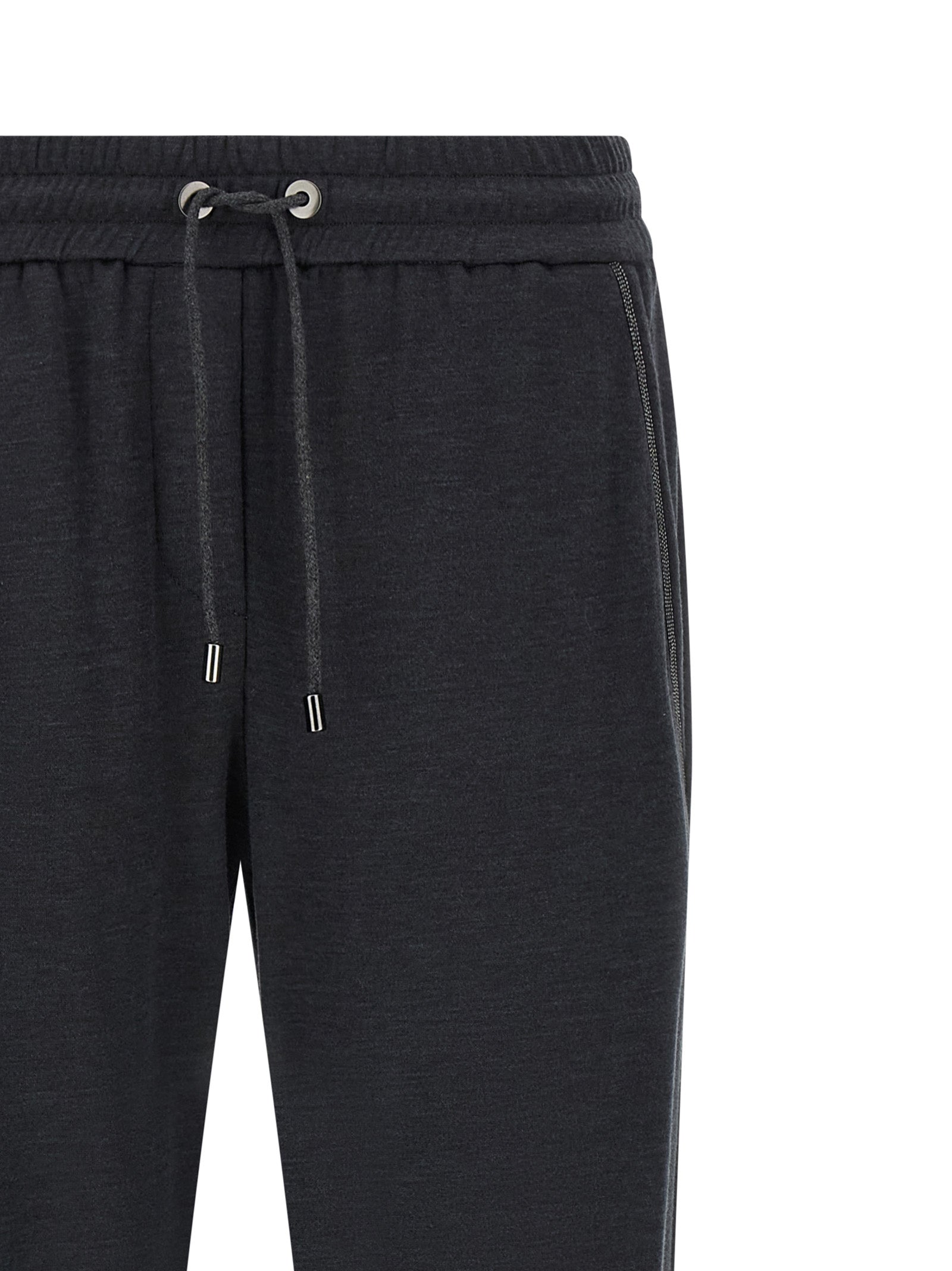 Brunello Cucinelli Gray Cotton Joggers (Workout Pants) Brunello Cucinelli