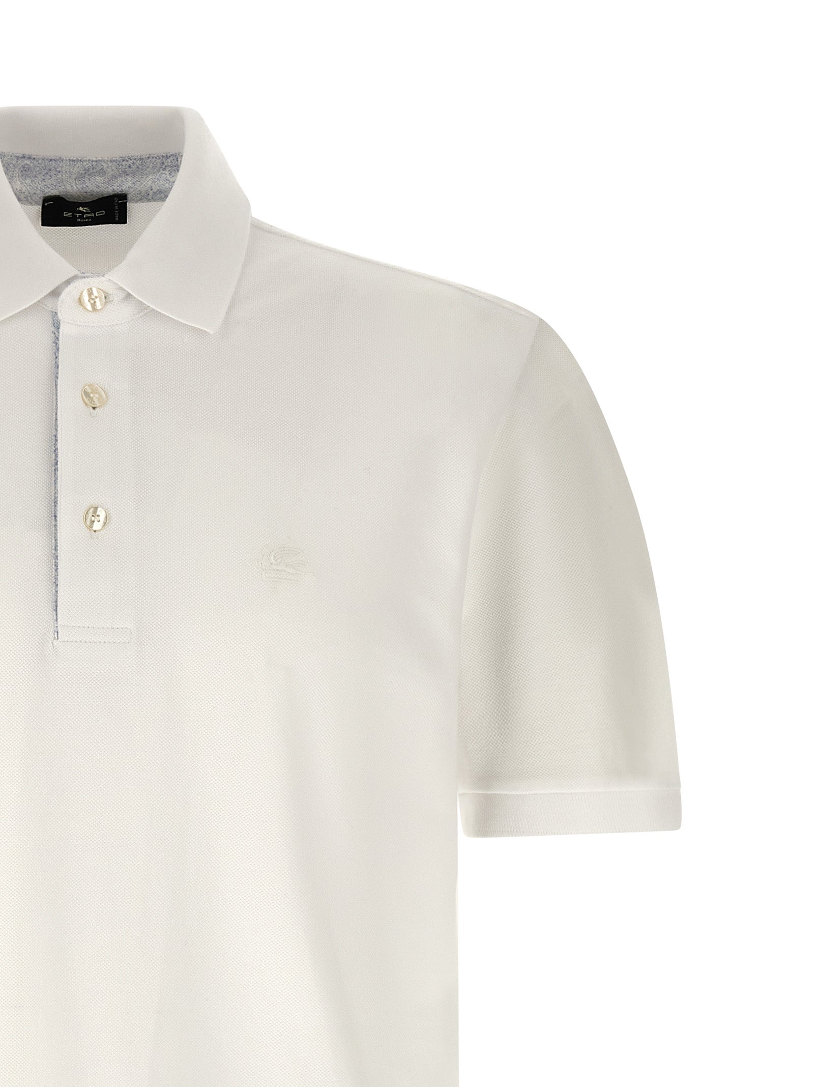 Etro White Cotton Polo Shirt Etro