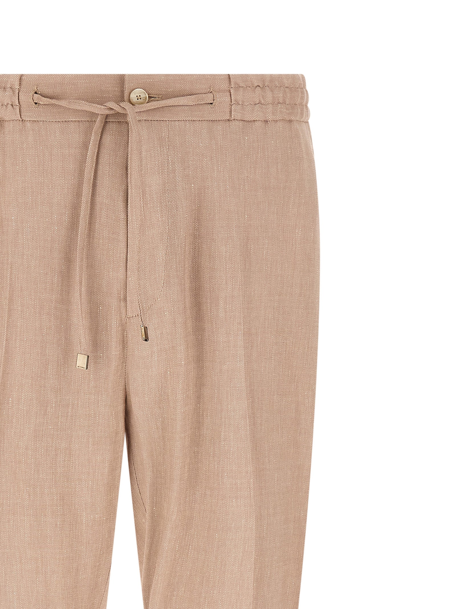 Etro Beige Linen Joggers (Workout Pants) Etro