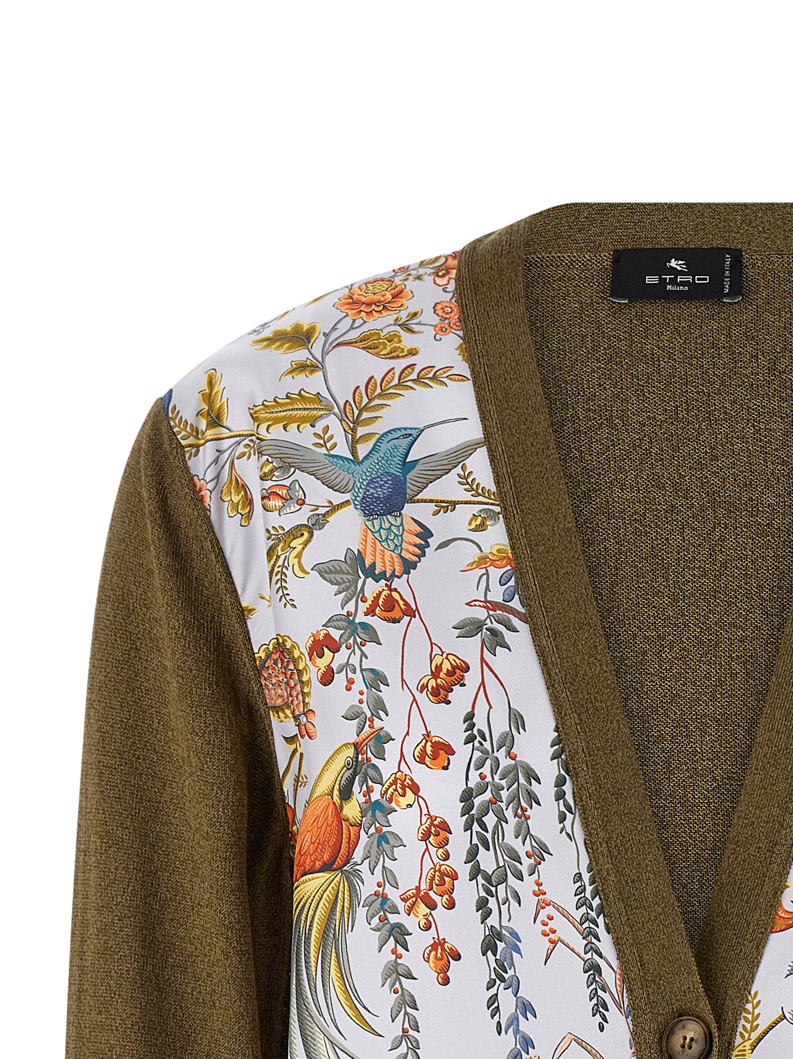 Etro Bicolor Cotton Cardigan Etro