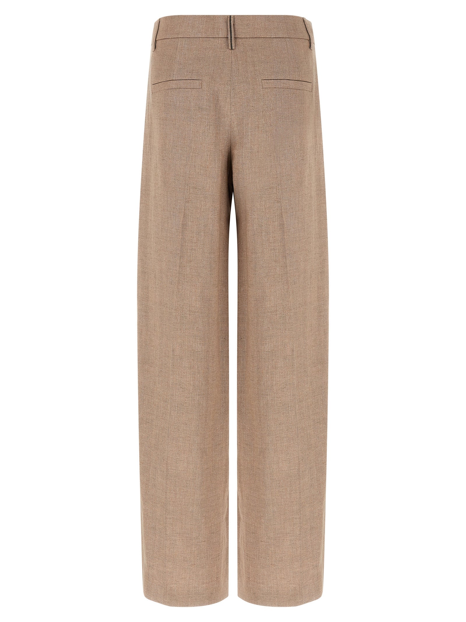 Brunello Cucinelli Multicolor Linen Flared Pants Brunello Cucinelli