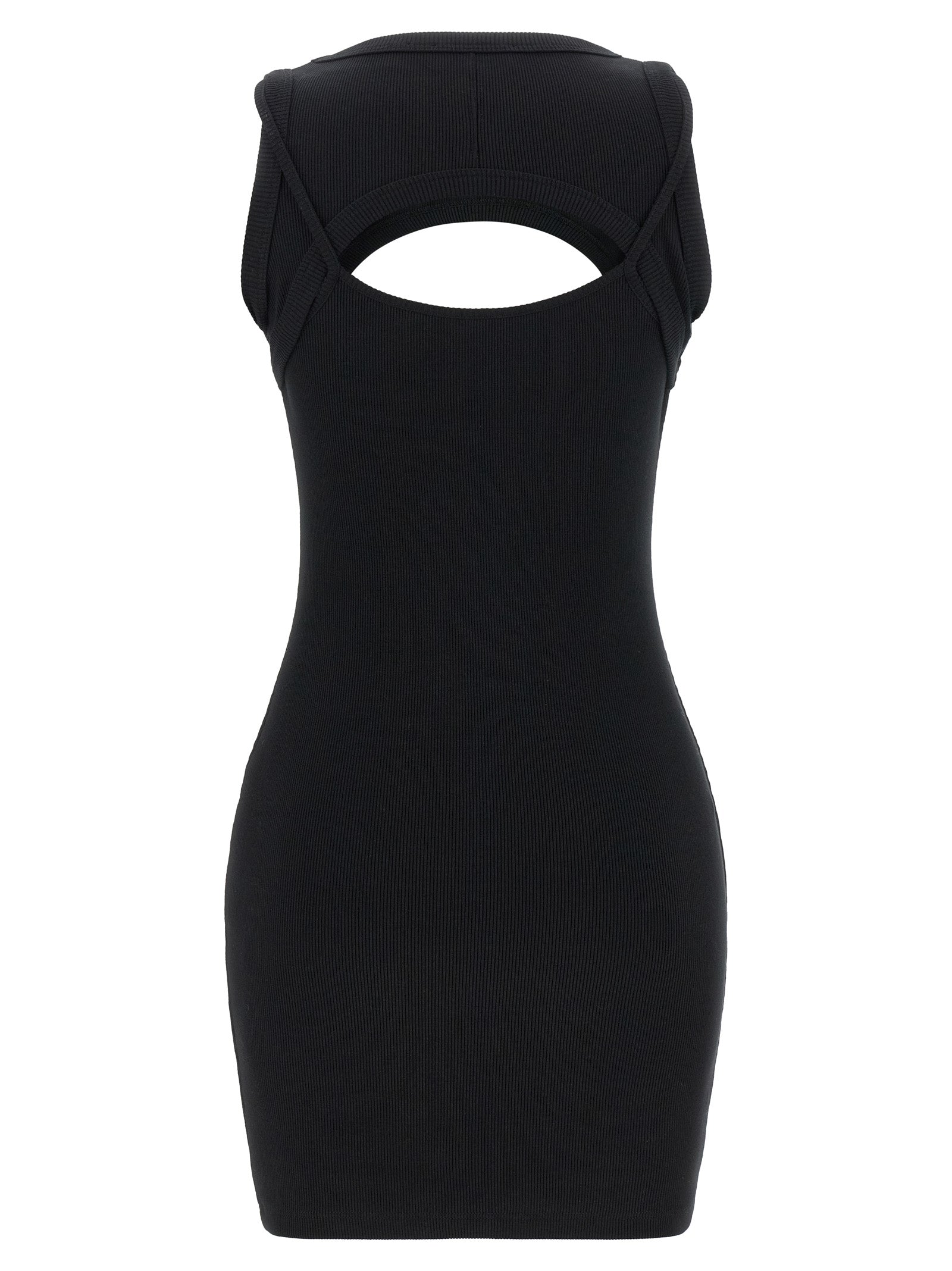 Off-White Bicolor Cotton Short Dress Off-White