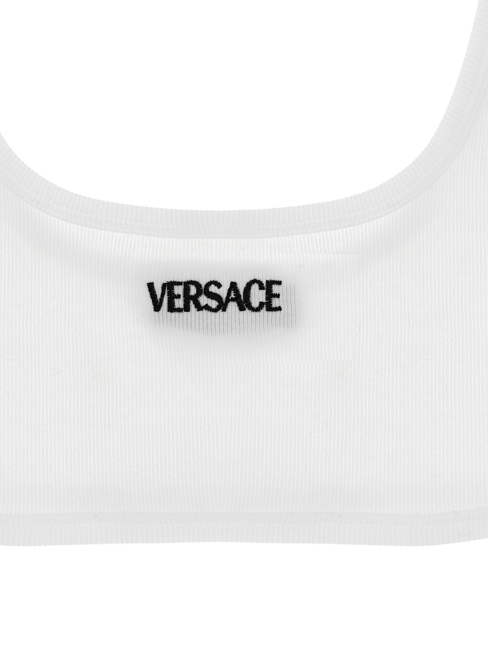 Versace White Cotton Bra Versace