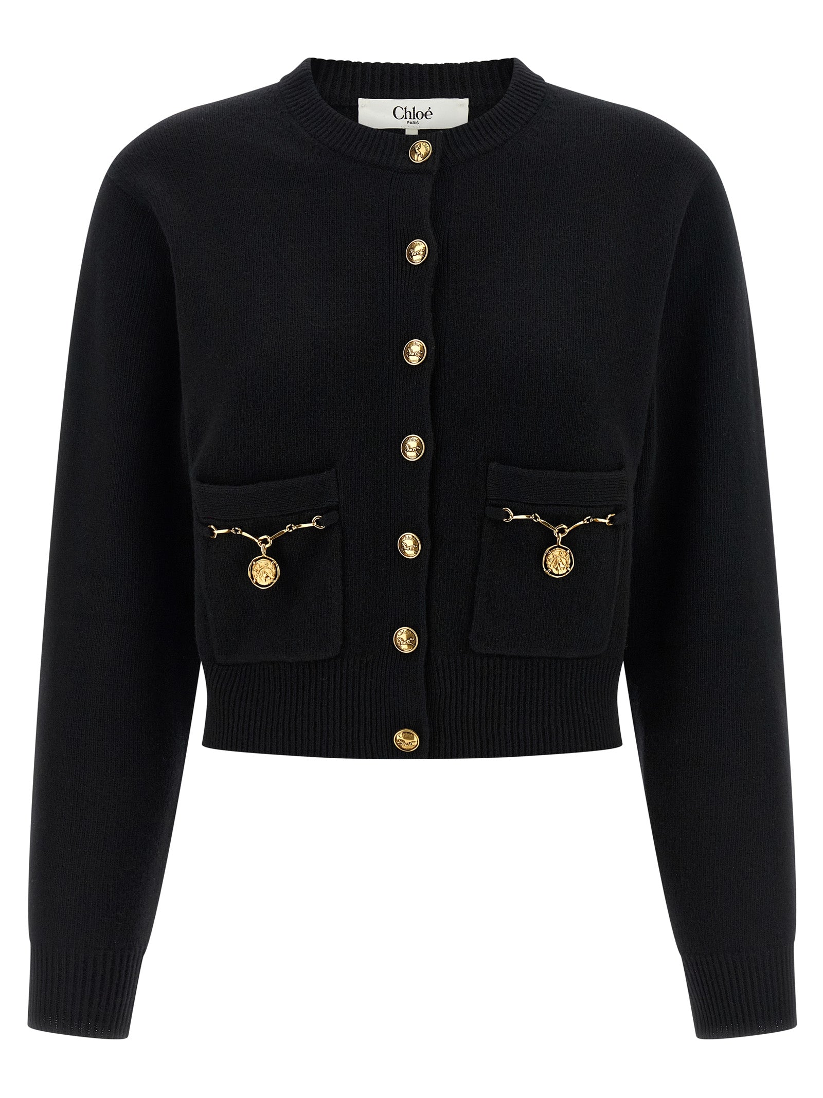 Chloé Black Wool Cardigan Chloé