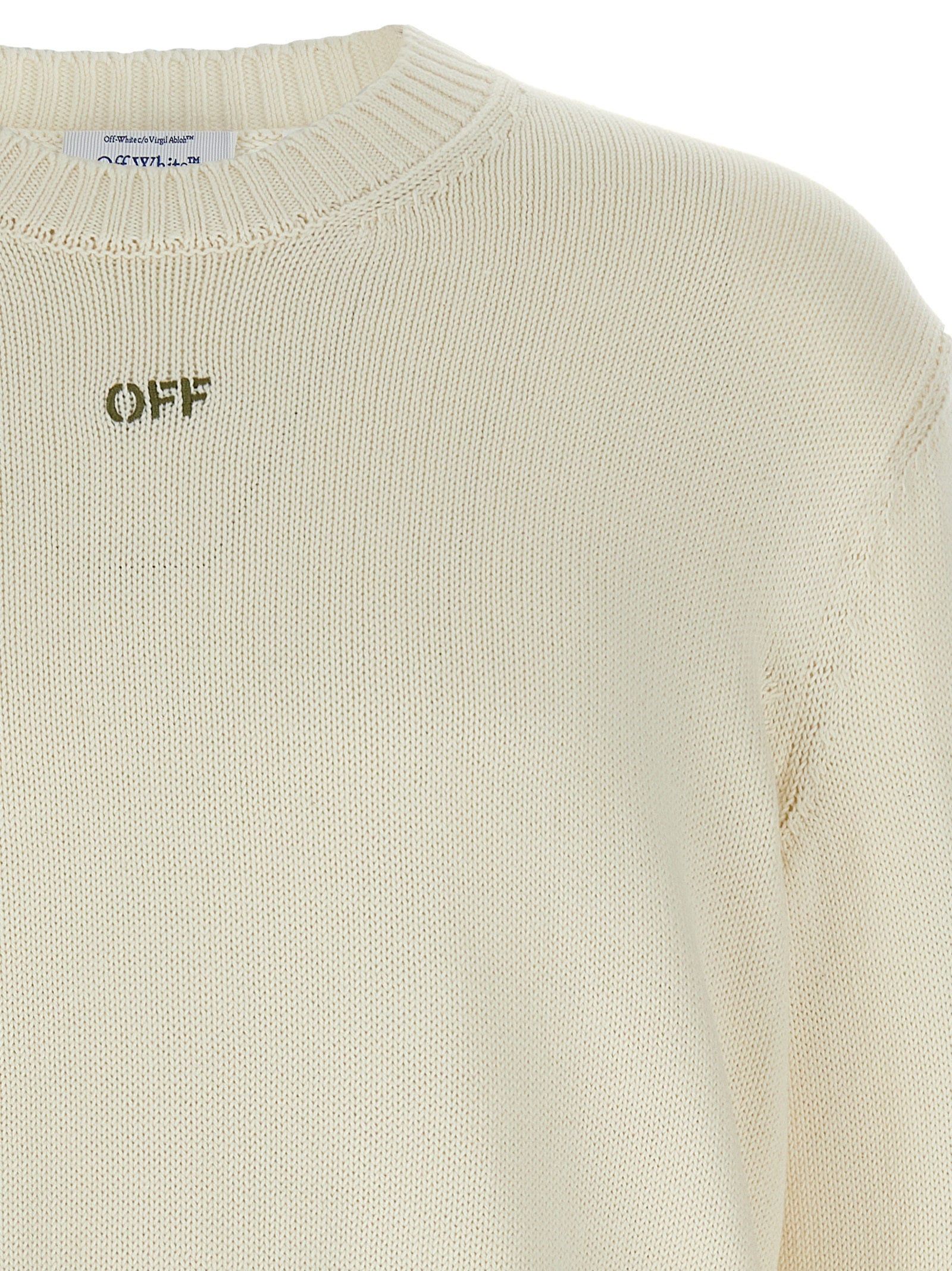 Off-White Beige Cotton Cardigan Off-White