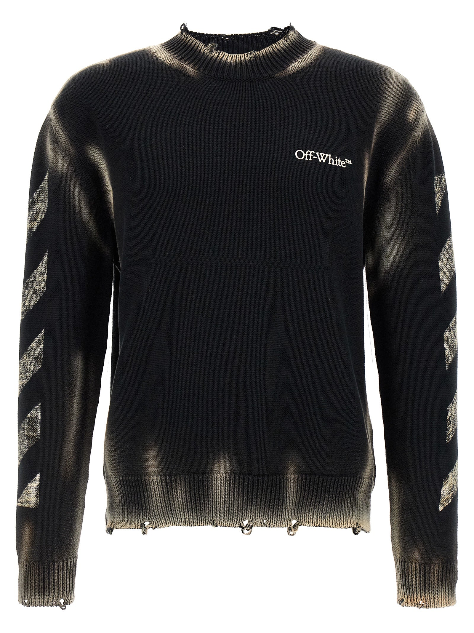 Off-White Black Cotton Cardigan Off-White