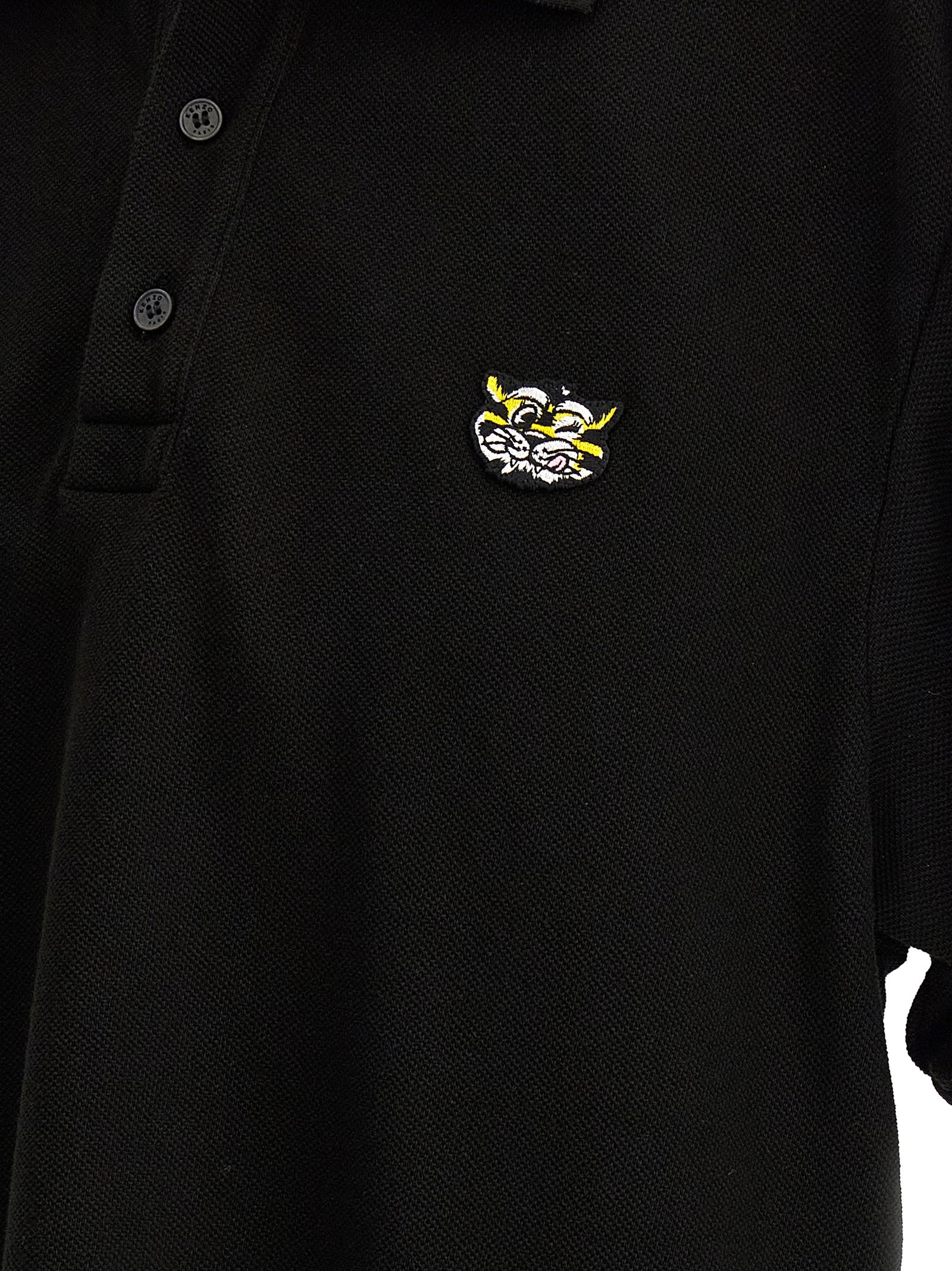 Kenzo Black Cotton Polo Shirt Kenzo