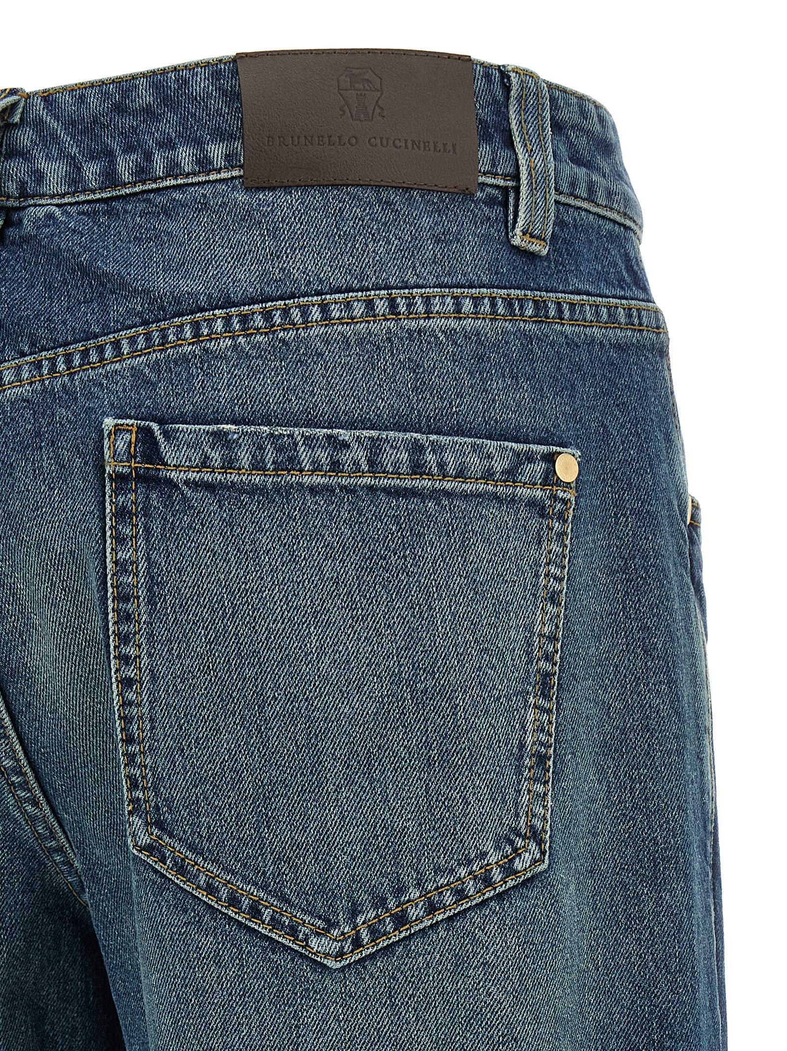 Brunello Cucinelli Blue Cotton Jeans Denim Brunello Cucinelli