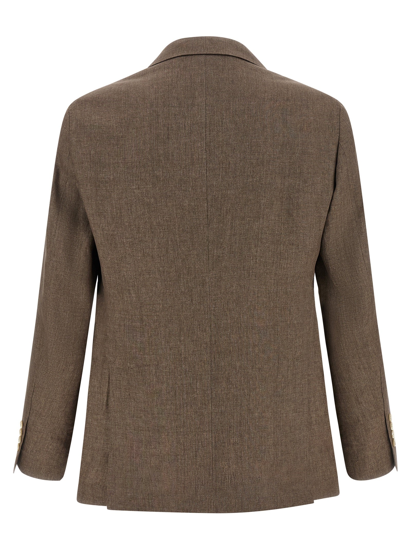 Brunello Cucinelli Brown Linen Blazer Brunello Cucinelli