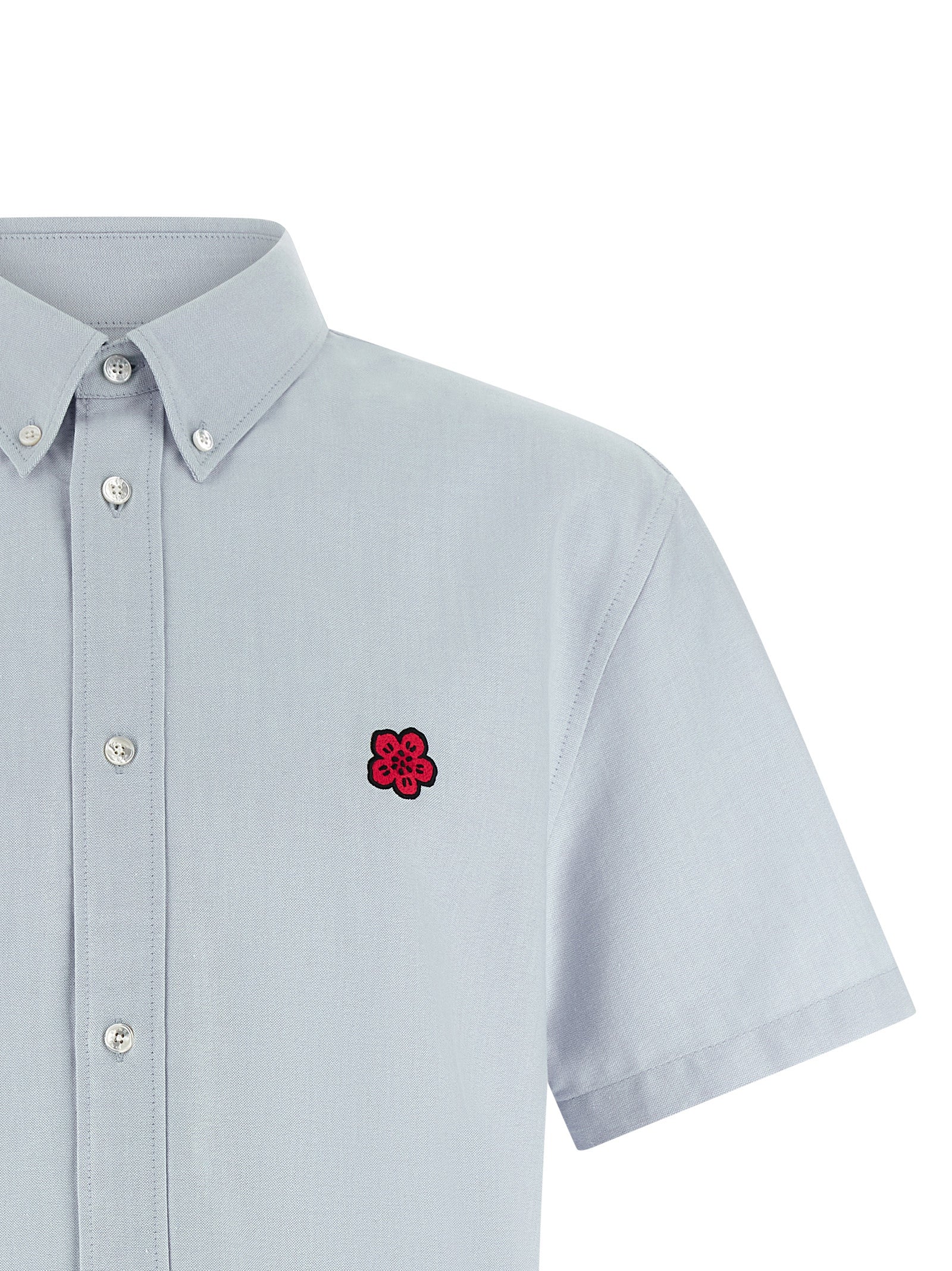 Kenzo Blue Cotton Blouse Kenzo