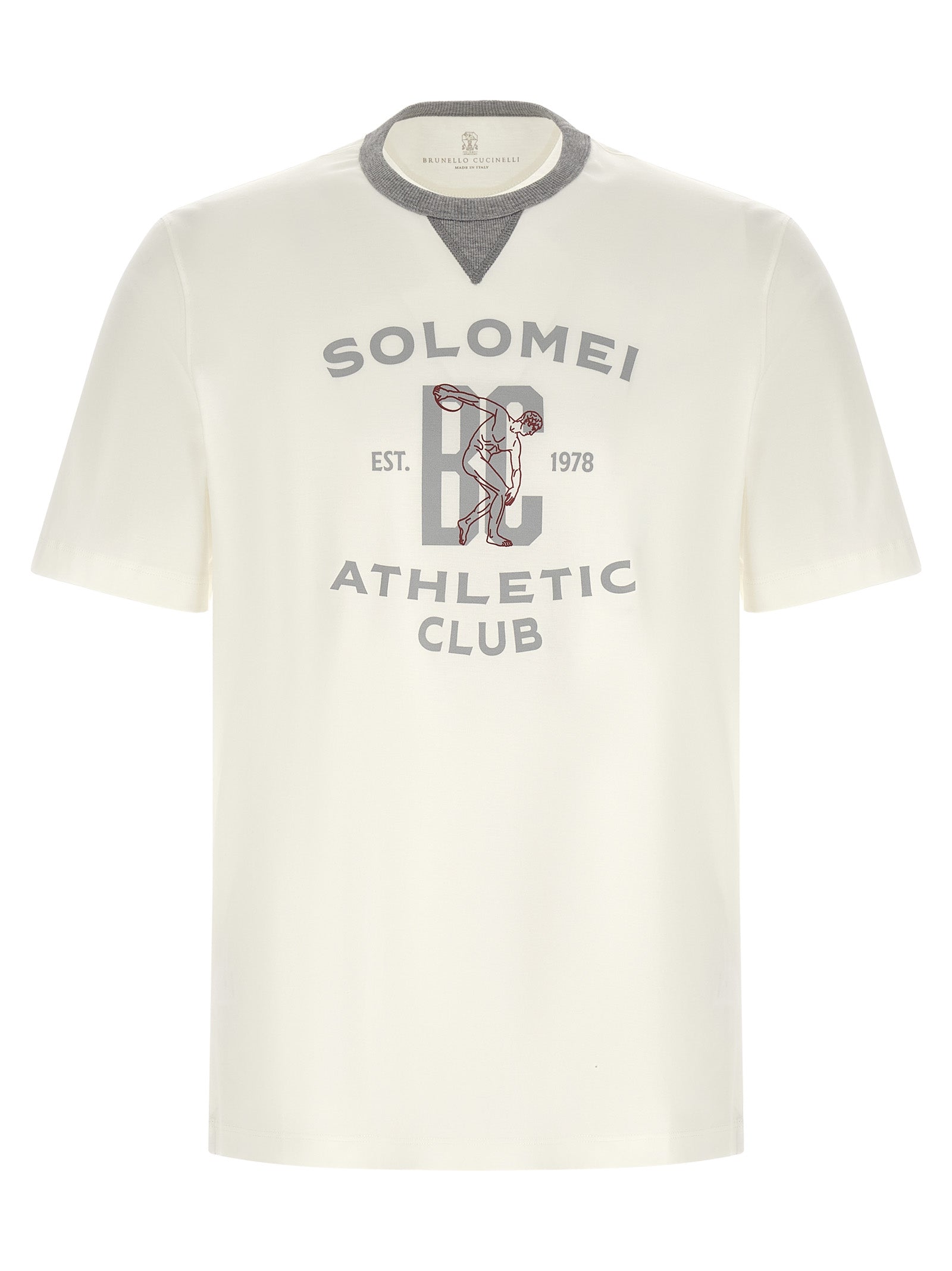 Brunello Cucinelli White Cotton T-Shirt Brunello Cucinelli
