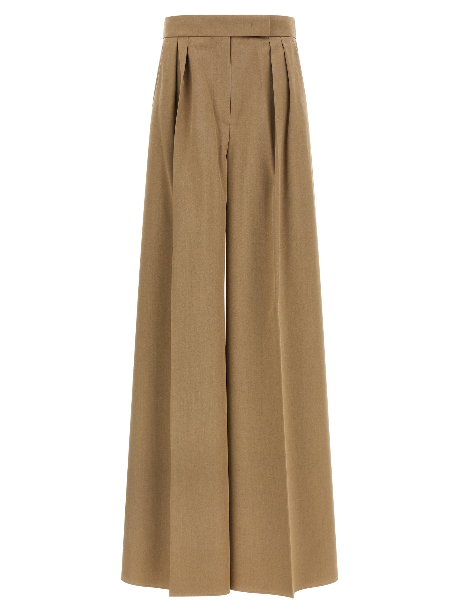 Max Mara Brown Virgin Wool Casual Pants Max Mara