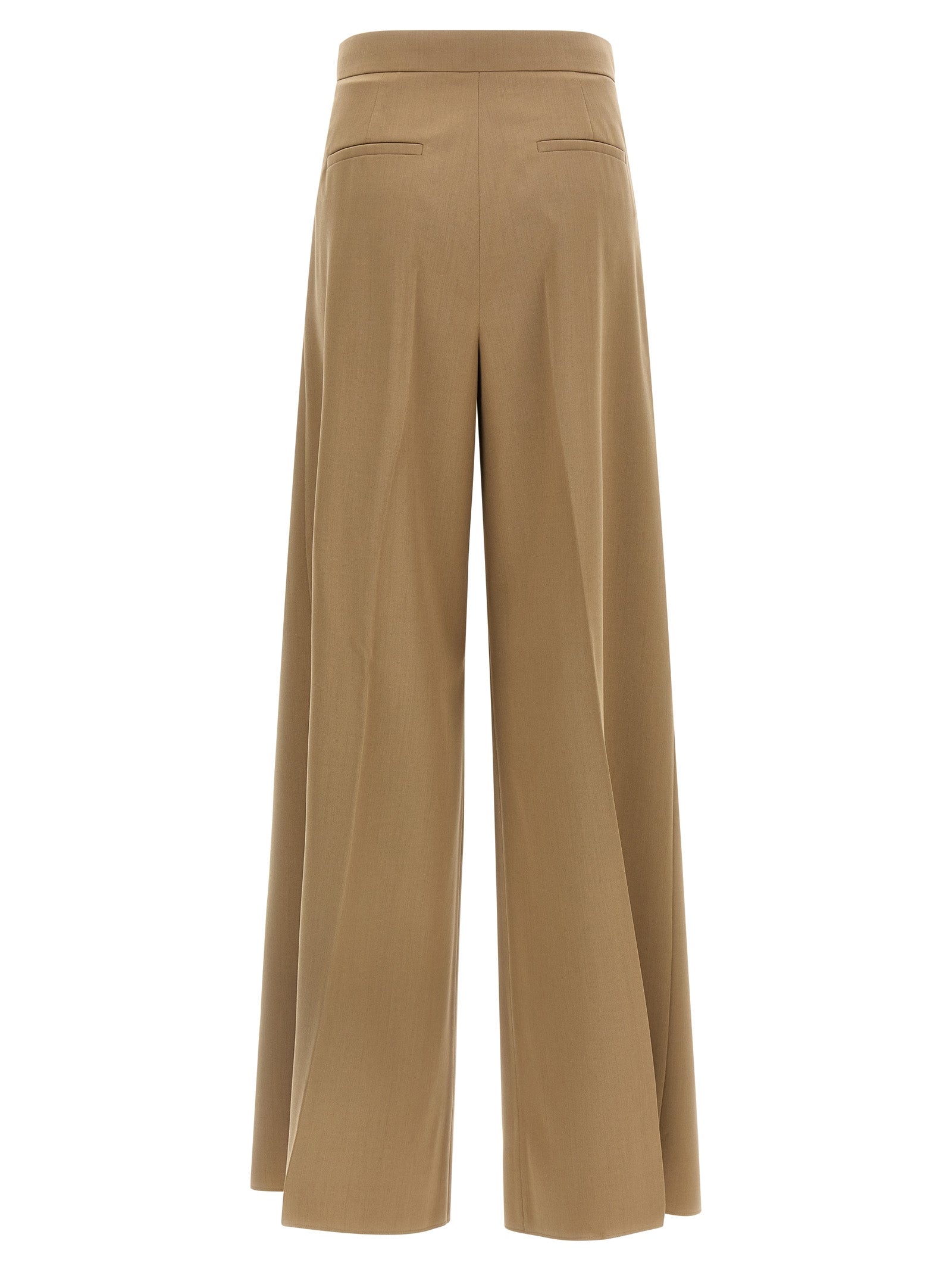 Max Mara Brown Virgin Wool Casual Pants Max Mara