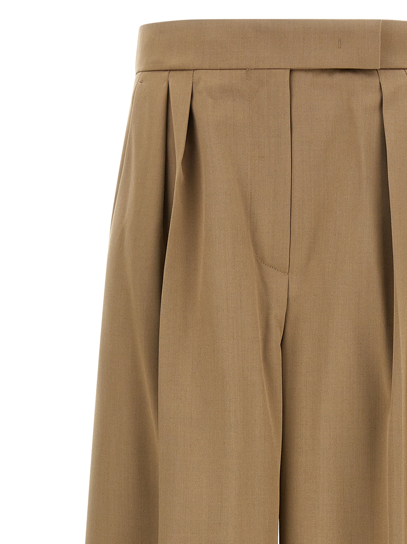 Max Mara Brown Virgin Wool Casual Pants Max Mara