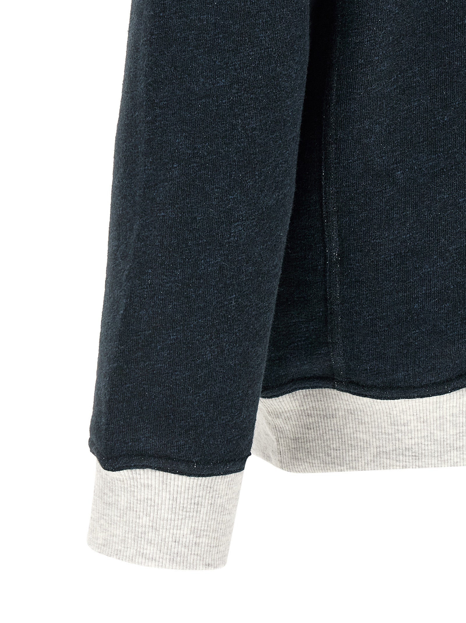 Brunello Cucinelli Blue Cotton Sweatshirt Brunello Cucinelli