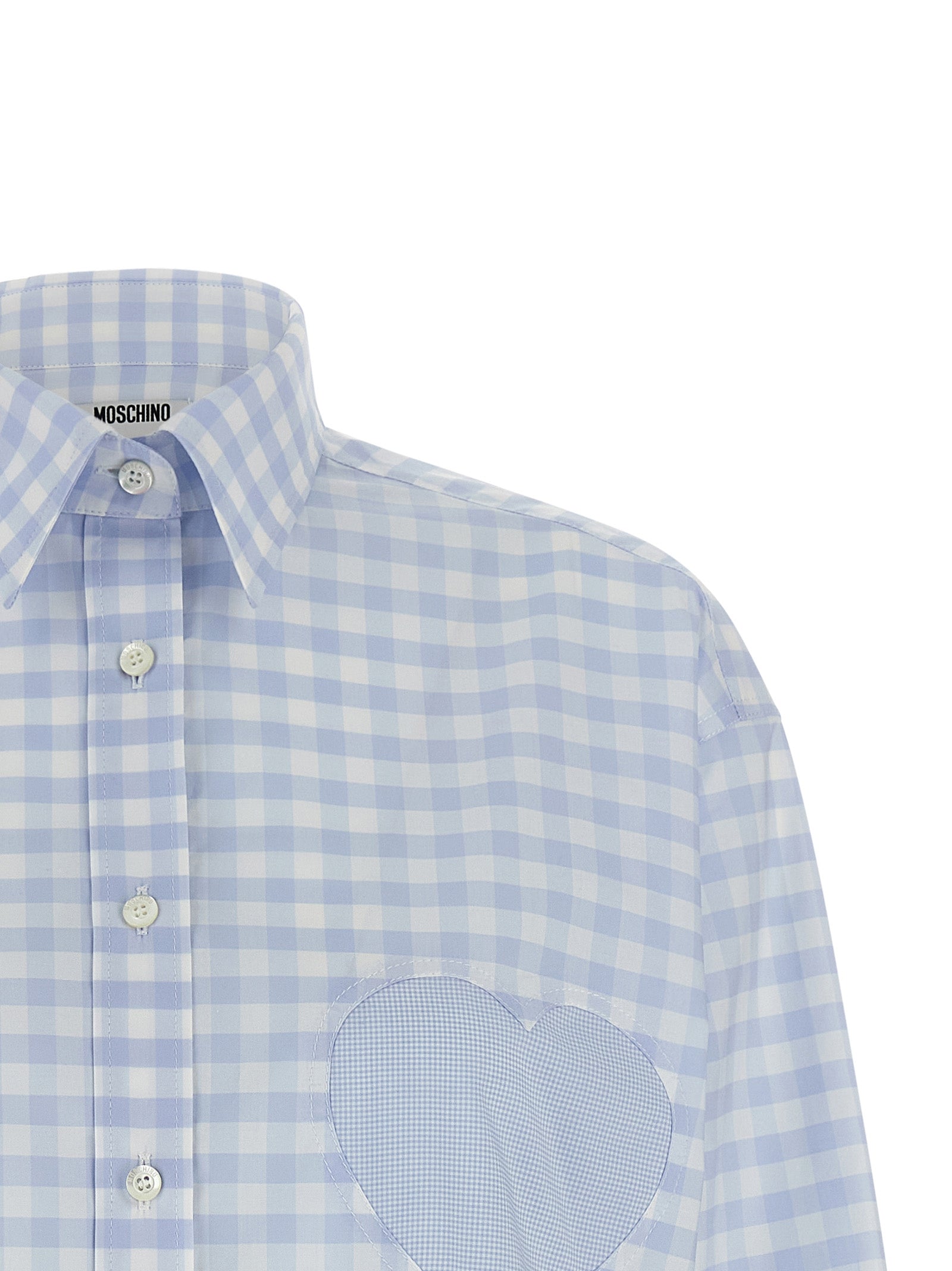 Moschino Blue Cotton Blouse Moschino